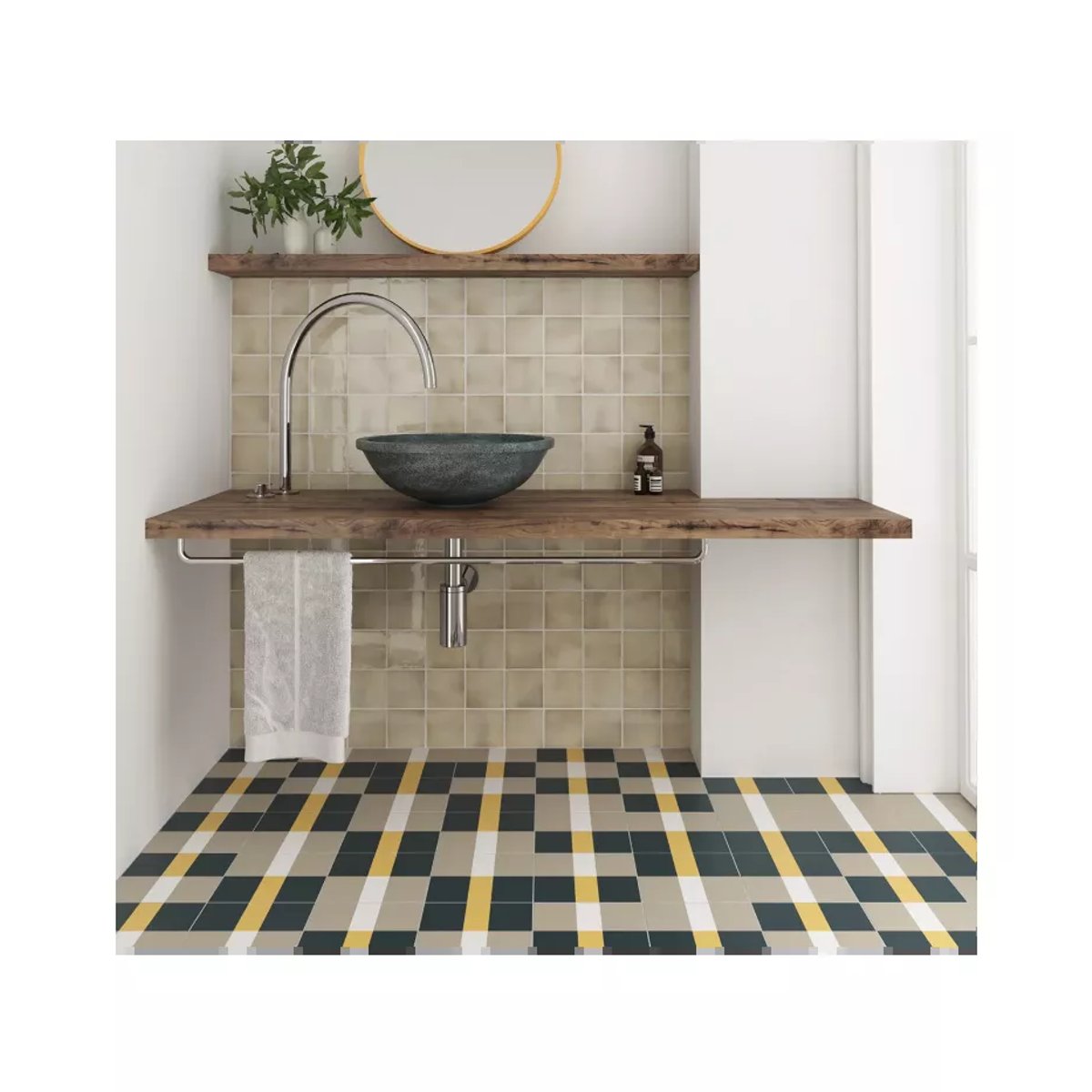 Carrelage Carreaux de Ciment BAUHOME 20x20 Band Cold