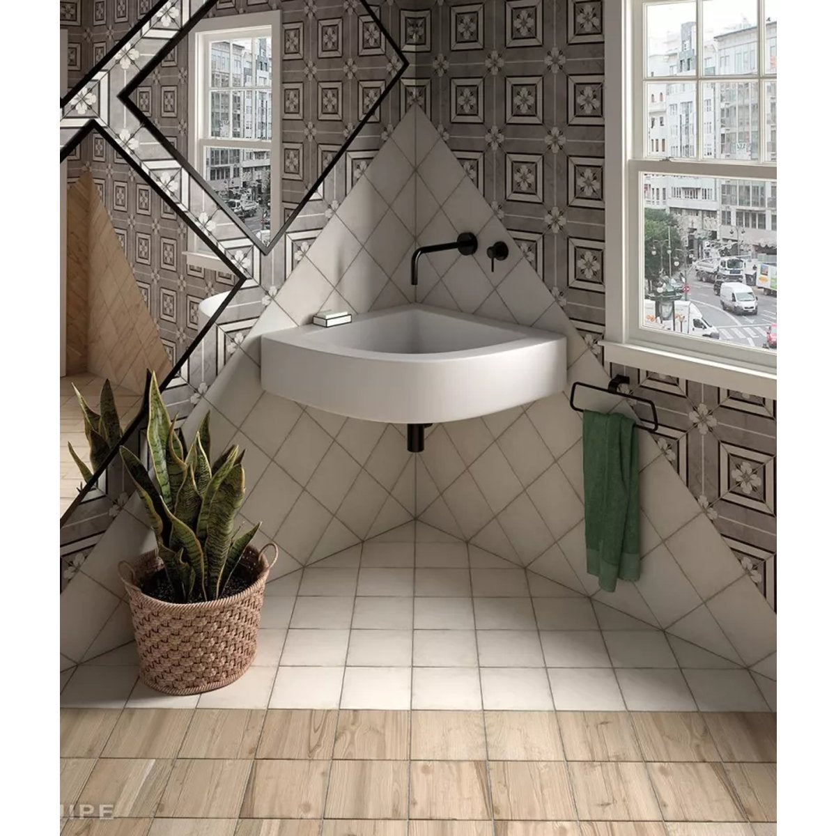 Carrelage Carreaux de Ciment ART NOUVEAU DECOR 20x20 Inspire Grey