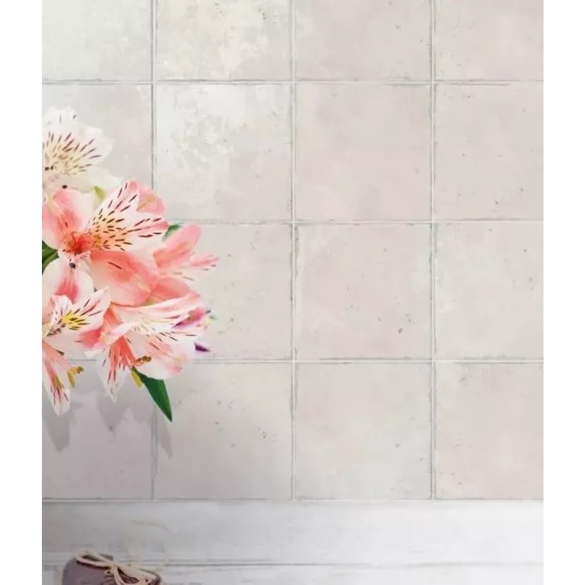 Carrelage Carreaux de Ciment Rose FIORENTINA 15x15