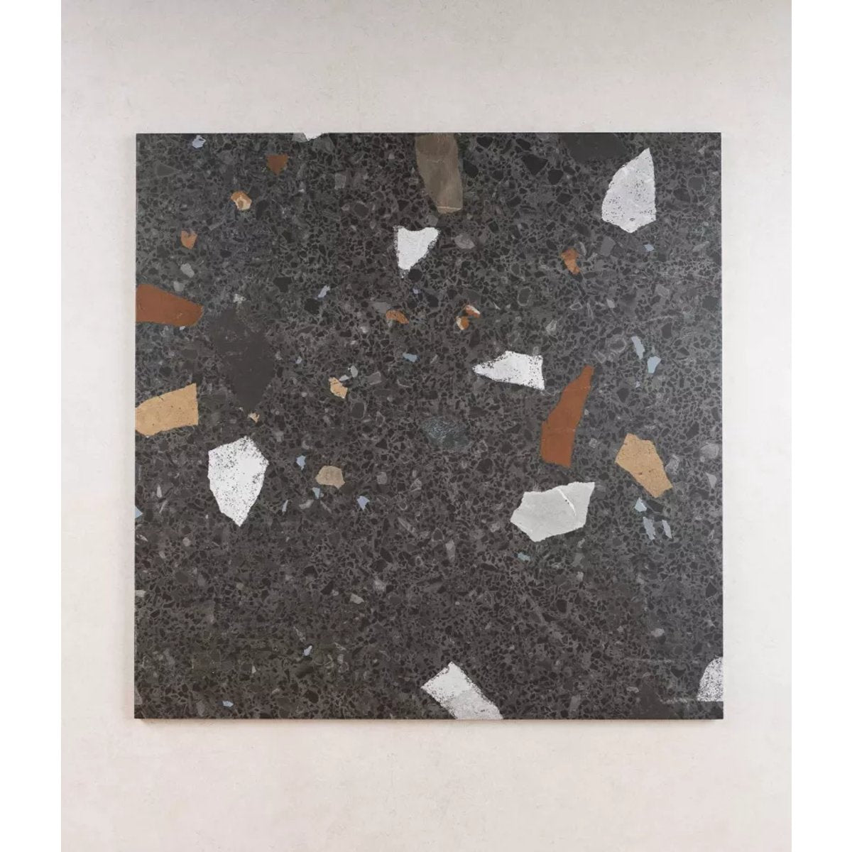 Carrelage Effet Terrazzo STRACCIATELLA 80x80 rectifié Noir