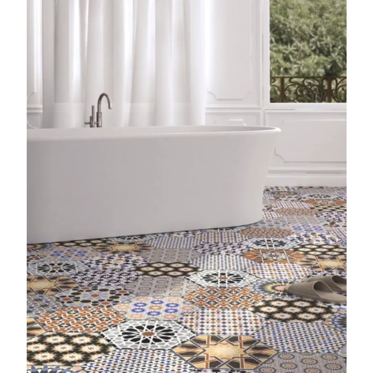 Carrelage interieur Imitation Carreaux de Ciment ANDALUSI MIX 28,5x33