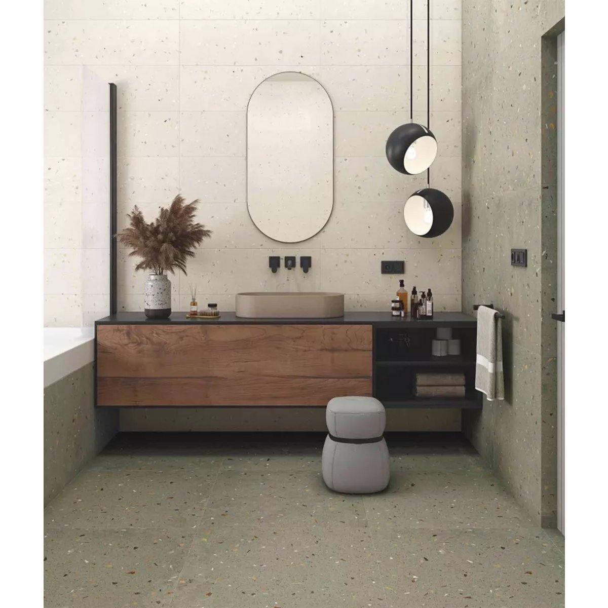 Carrelage Effet Terrazzo CROCCANTE 60x60 Menta