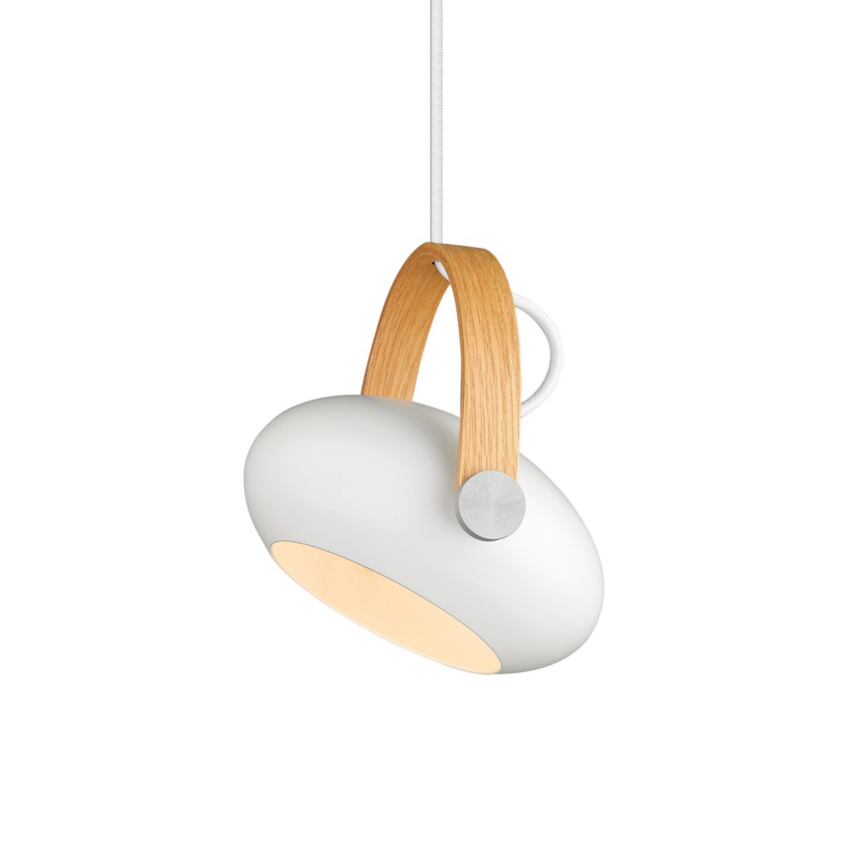 Suspension DC Ø18 G9 – Blanc / chêne