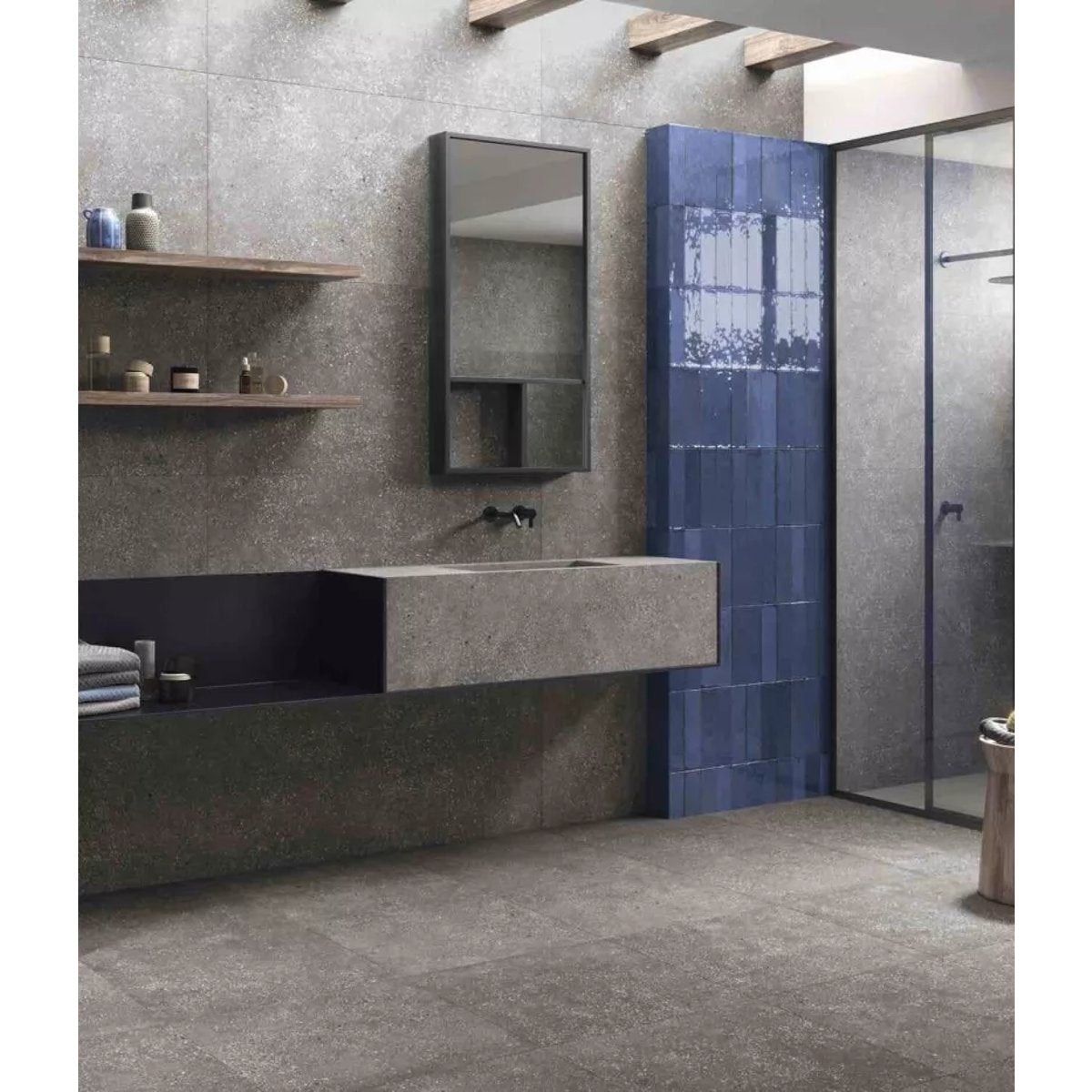 Carrelage Effet Terrazzo AMA 60x60 Rectifié Graphite