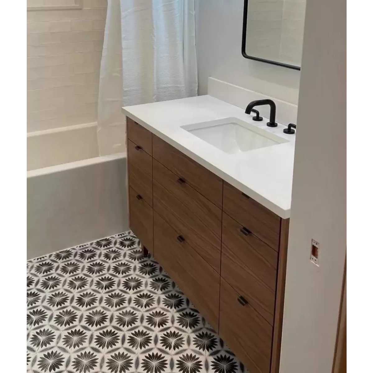 Carrelage Imitation Carreaux de ciment CAPRI 14x16 Nora