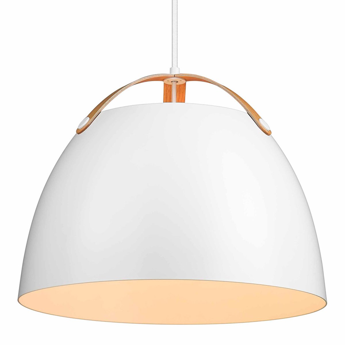 Suspension Oslo Ø40 – Blanc / chêne