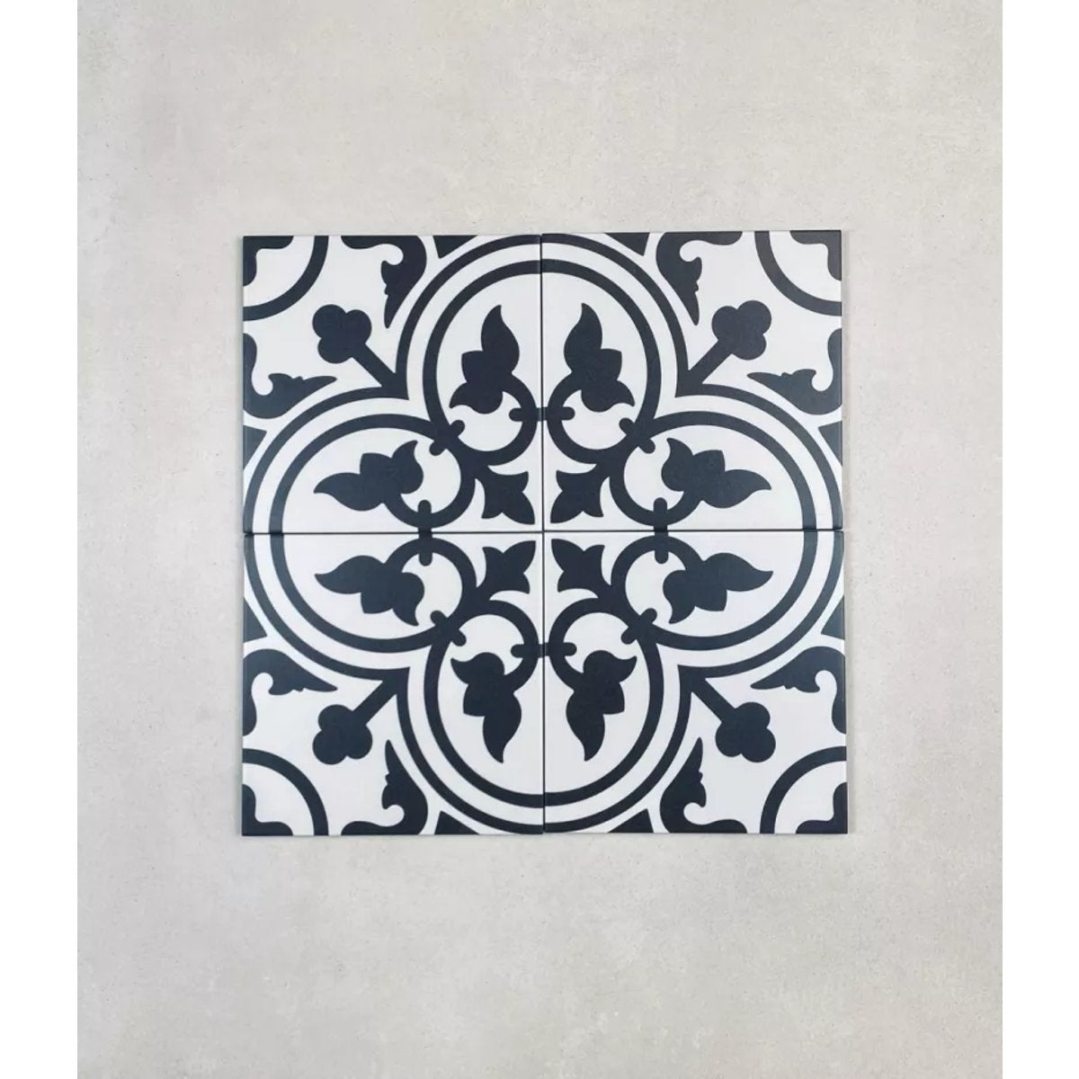 Carrelage Carreaux de Ciment LA MADELEINE 20x20 Flavie Blanc