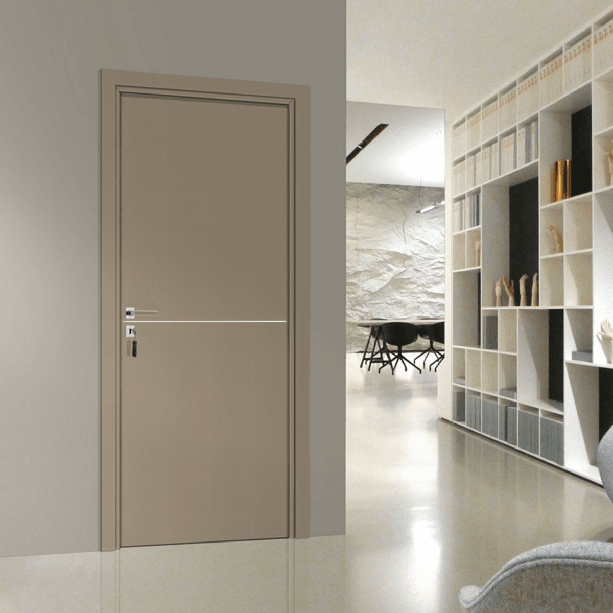 Bloc-porte Riva - Cuir lichen