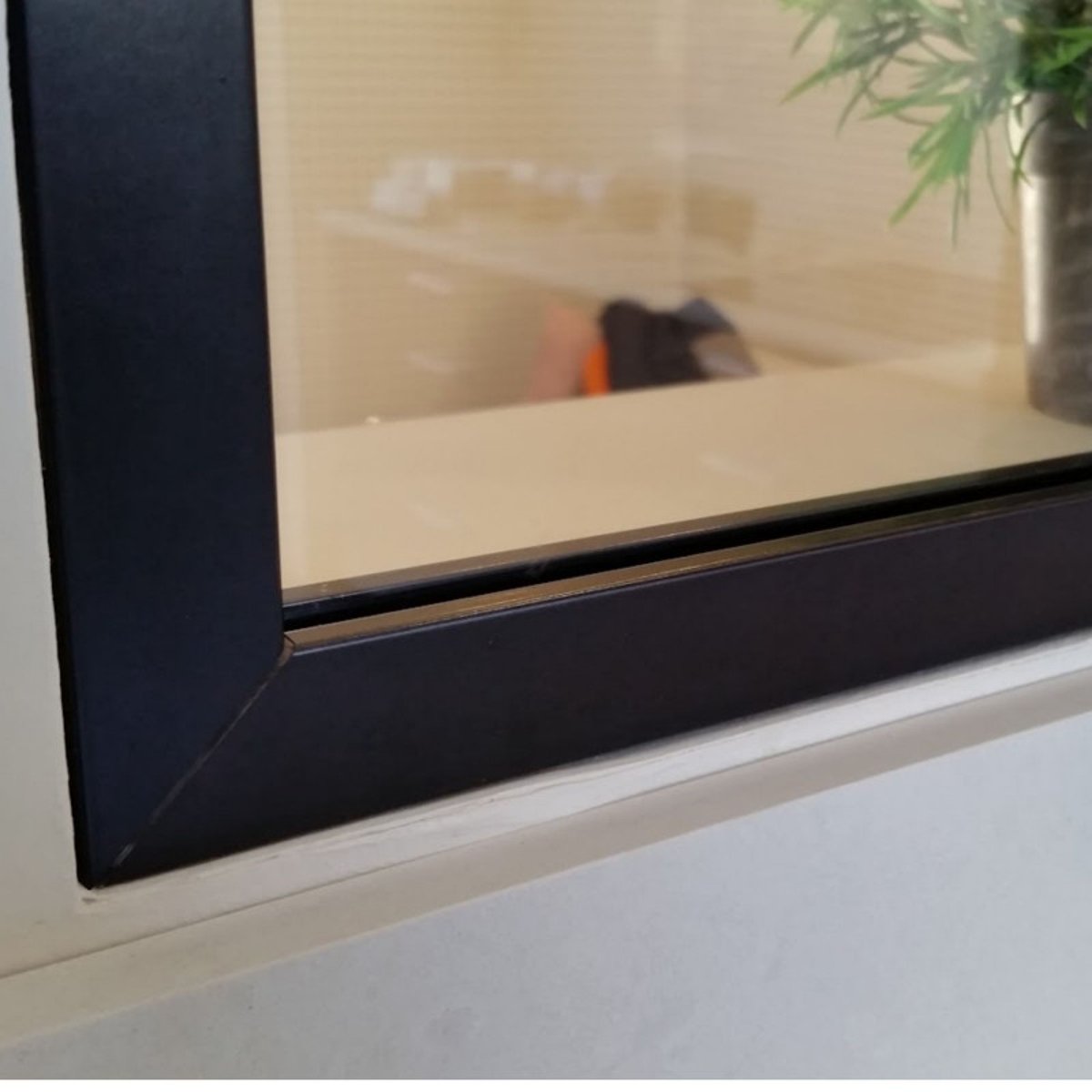 Paroi fixe en verre trempé sur mesure FENESTRA - Cuivre Brossé