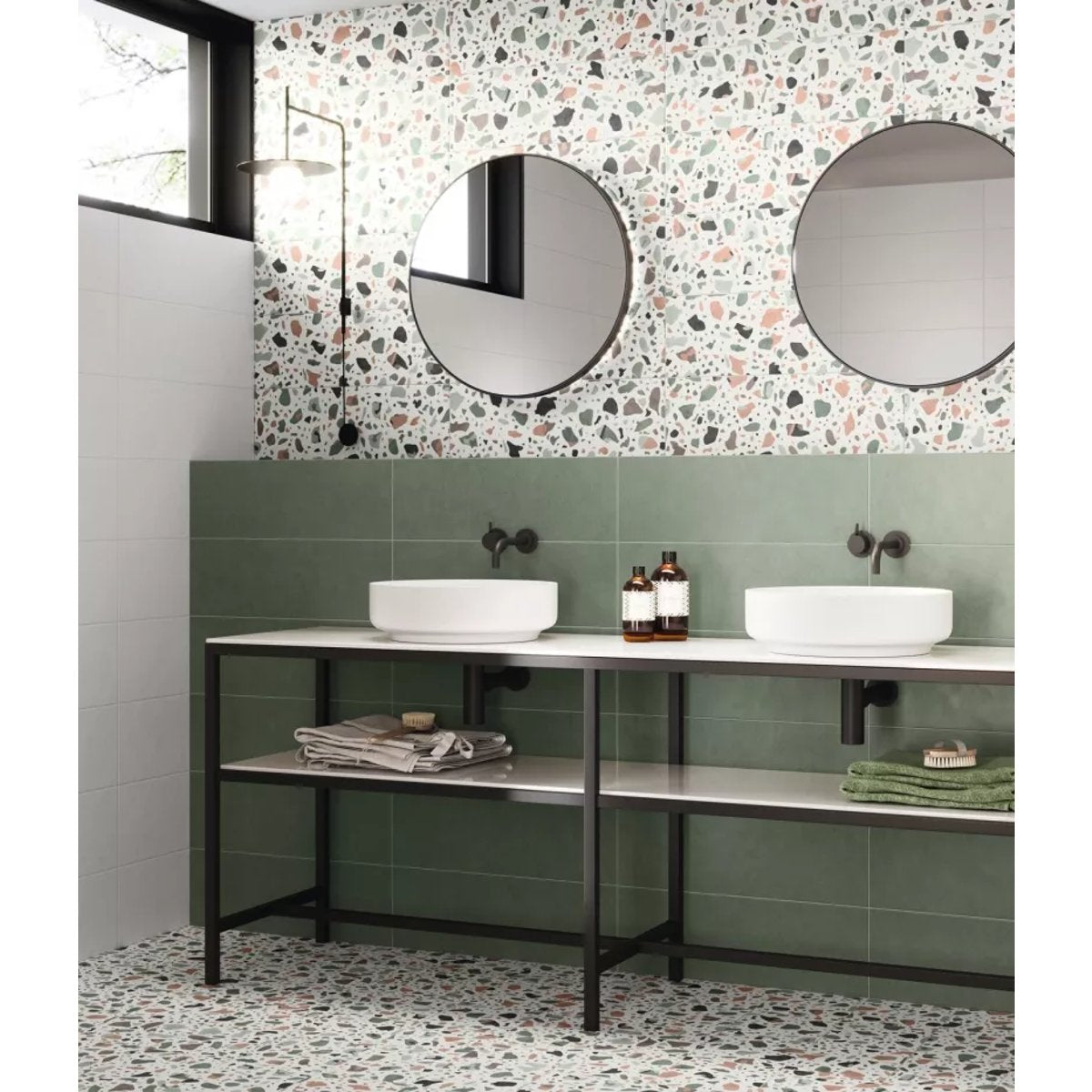 Carrelage effet Terrazzo Vert STAY 20x20 Green