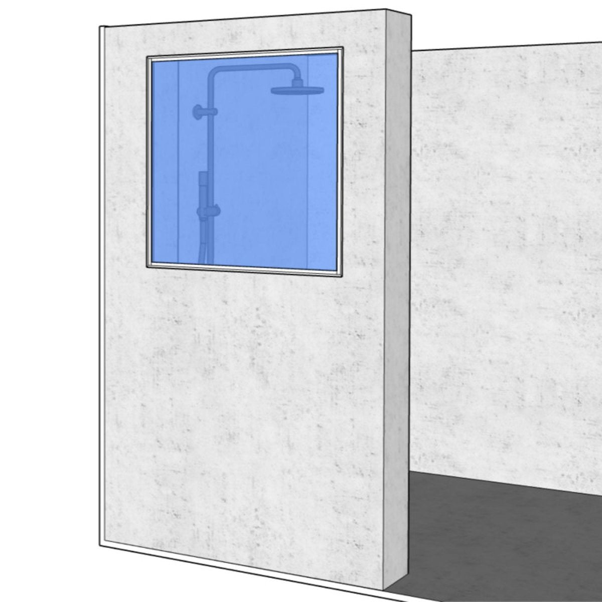 Paroi fixe en verre trempé sur mesure FENESTRA - Laiton Brossé