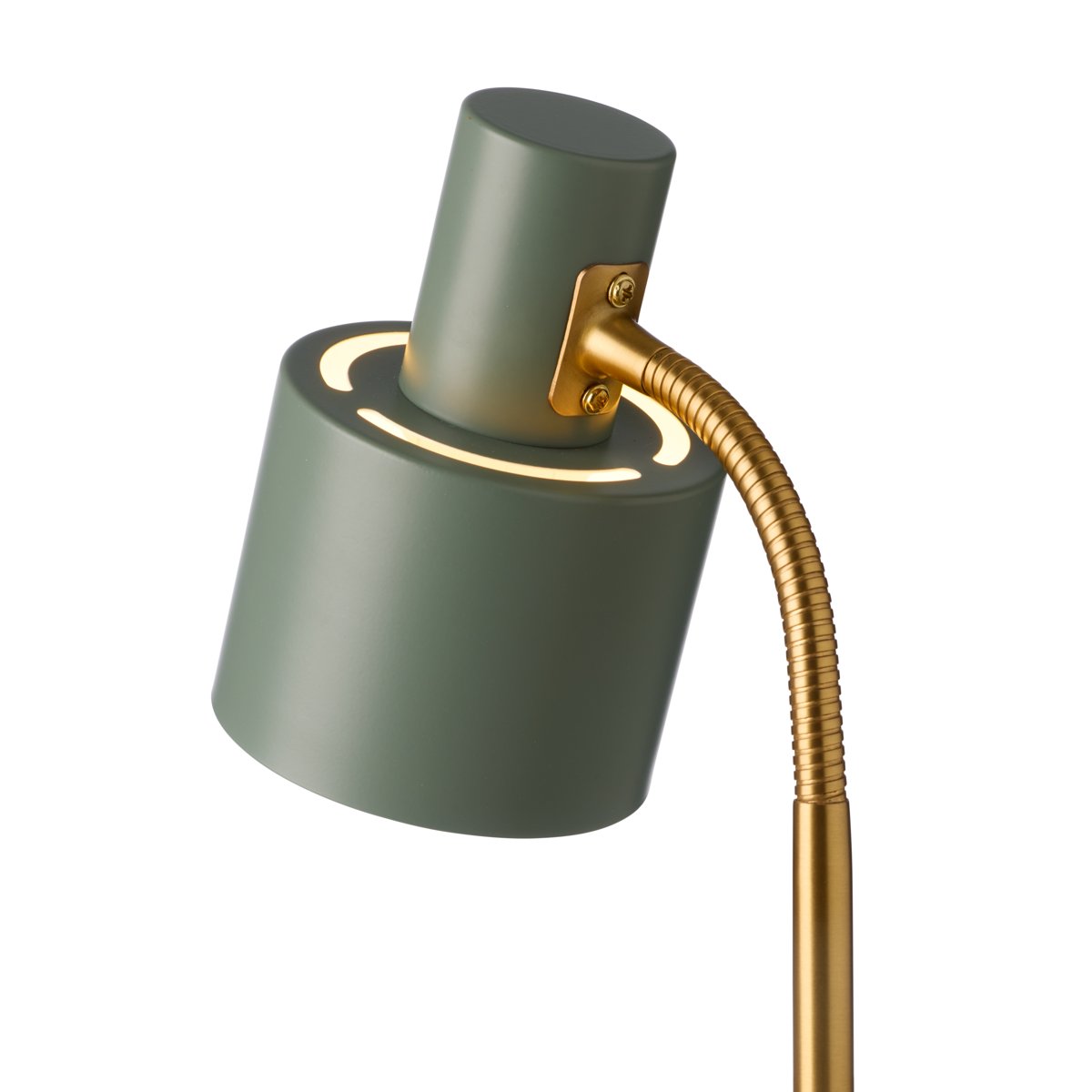 Lampe à poser Vogue E27 – Eucalyptus doux / laiton antique
