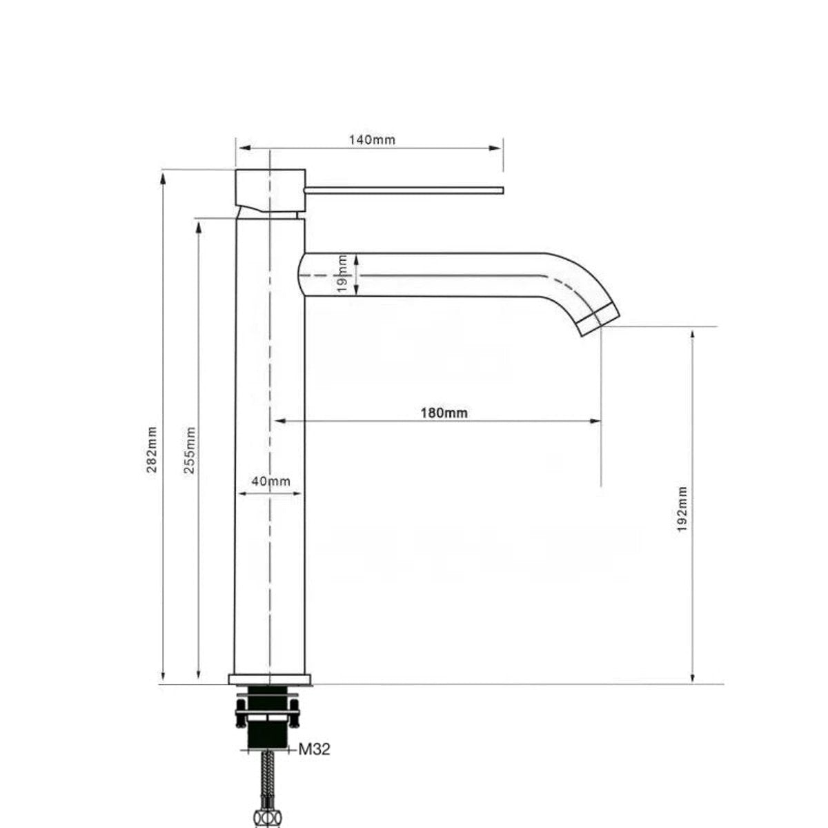 Mitigeur XL vasque noir mate