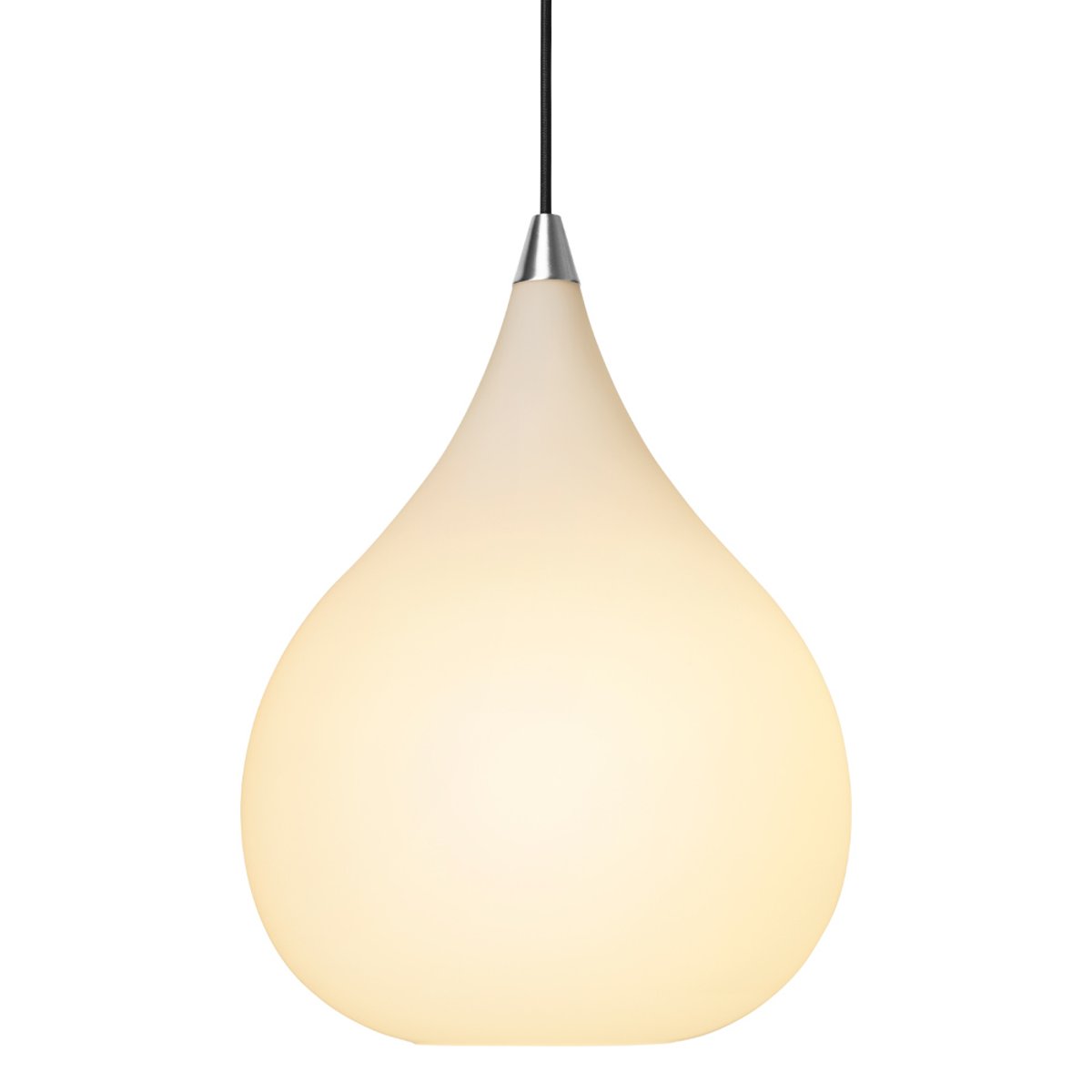 Suspension Drops Ø30 – Verre opale / acier