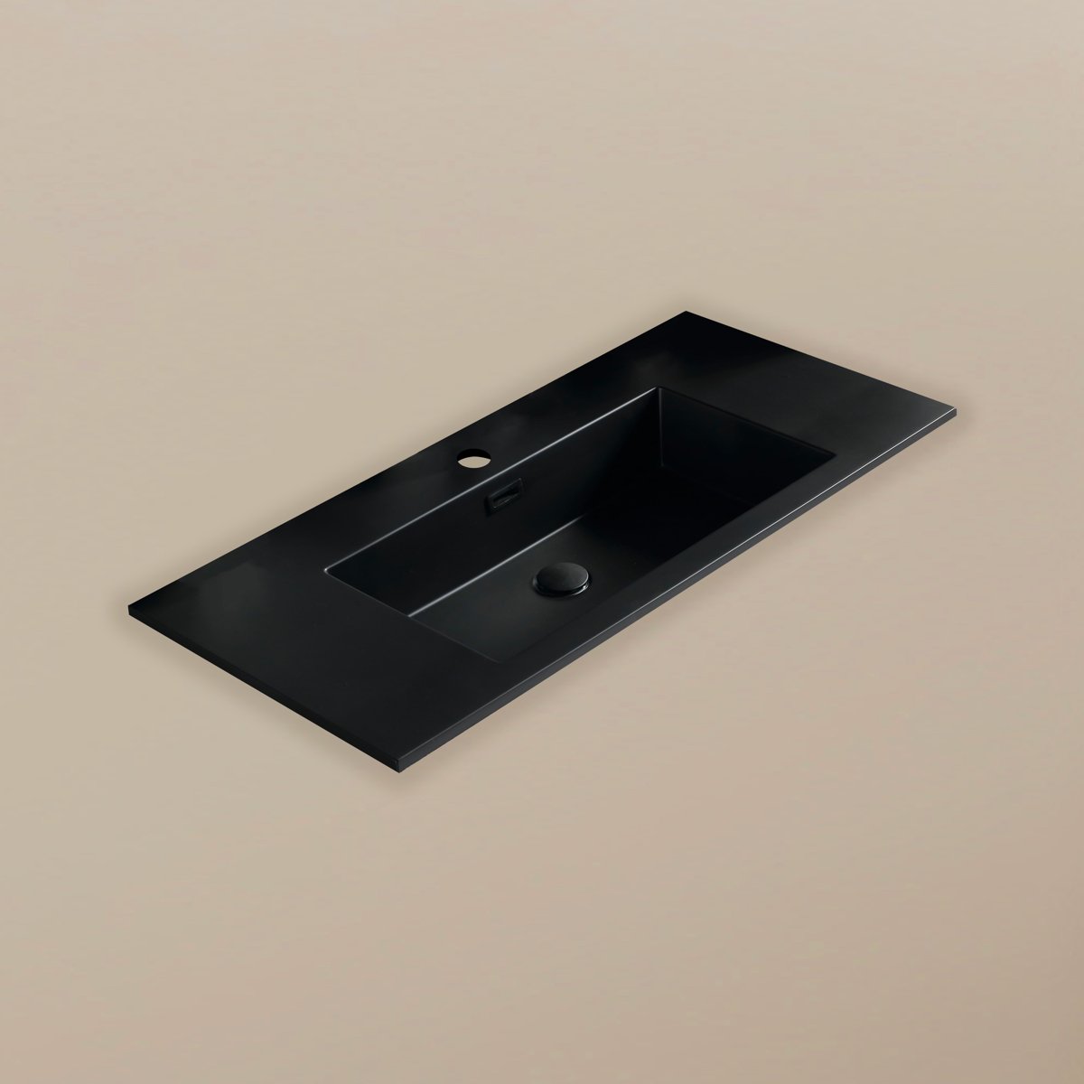 Ensemble salle de bain 100 cm noir effet marbre Aquasasso