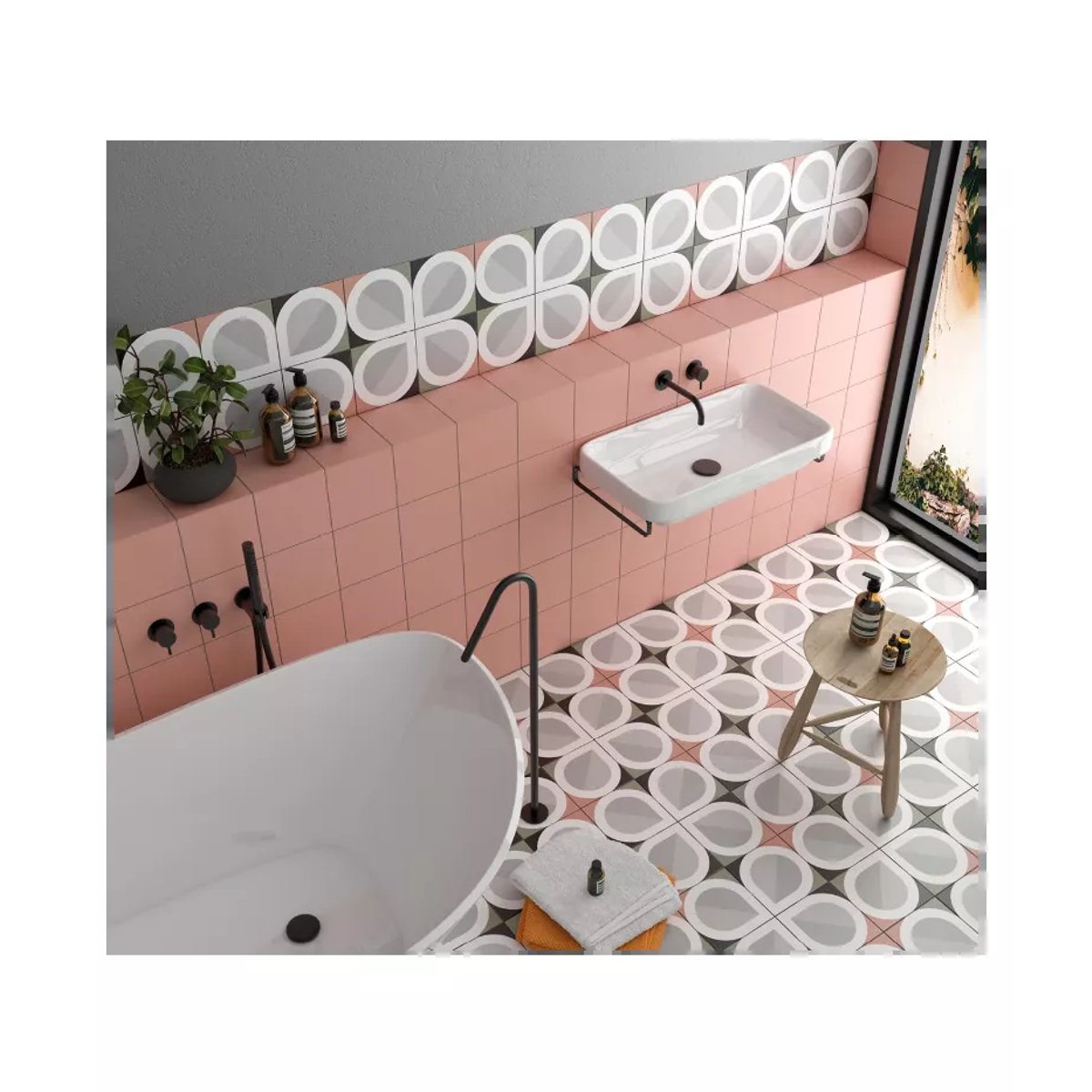 Carrelage Carreaux de Ciment BAUHOME 20x20 Blatt Cold