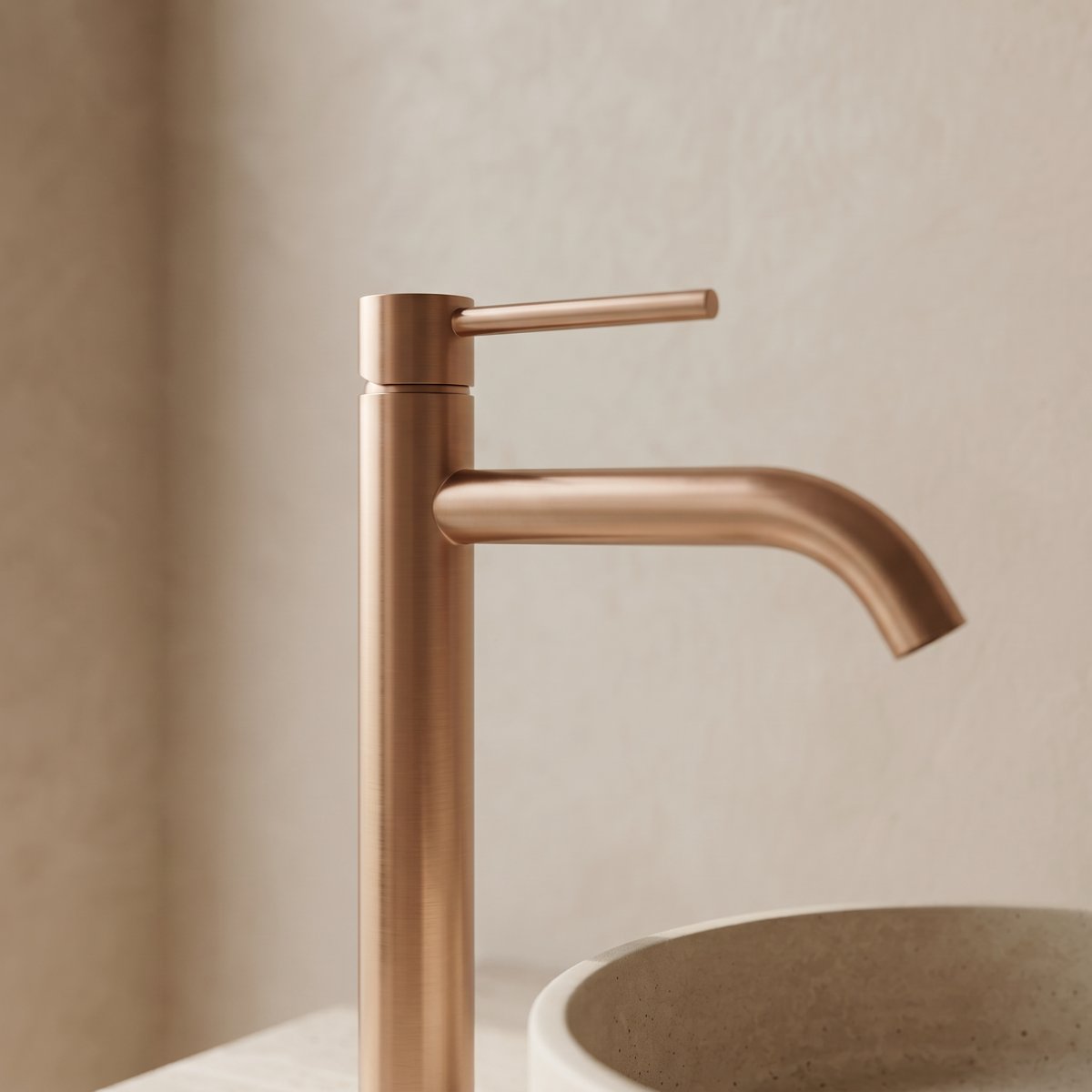 Mitigeur de vasque or rose brossé XL