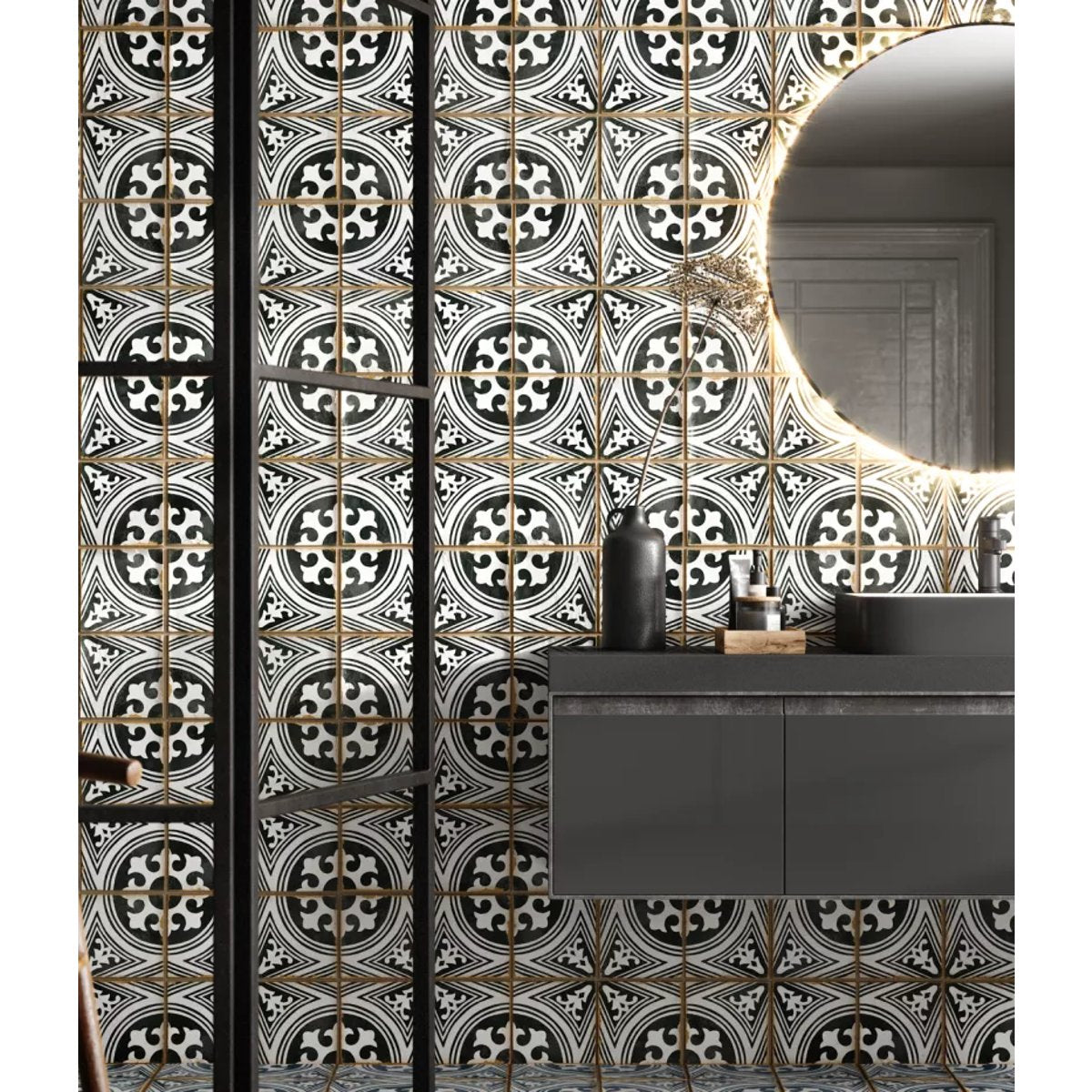 Carrelage Imitation Carreaux De Ciment 12,5x12,5 CASABLANCA Fida