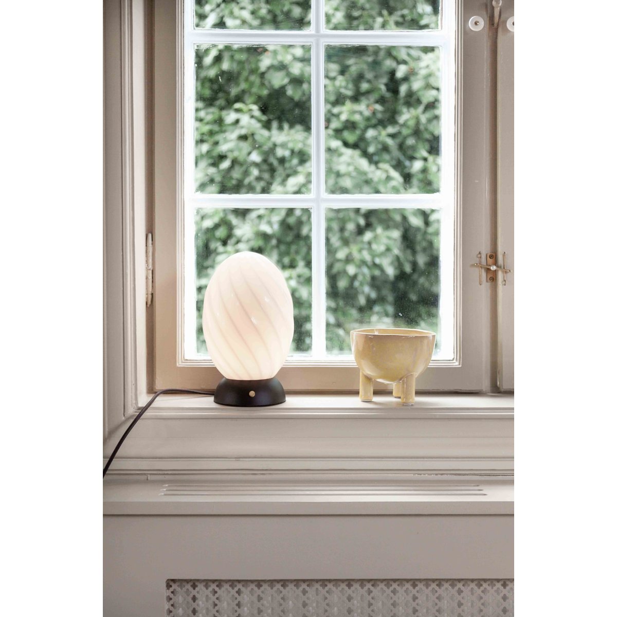 Lampe à poser Twist Oval 1 x G9 – Opale / pied noir