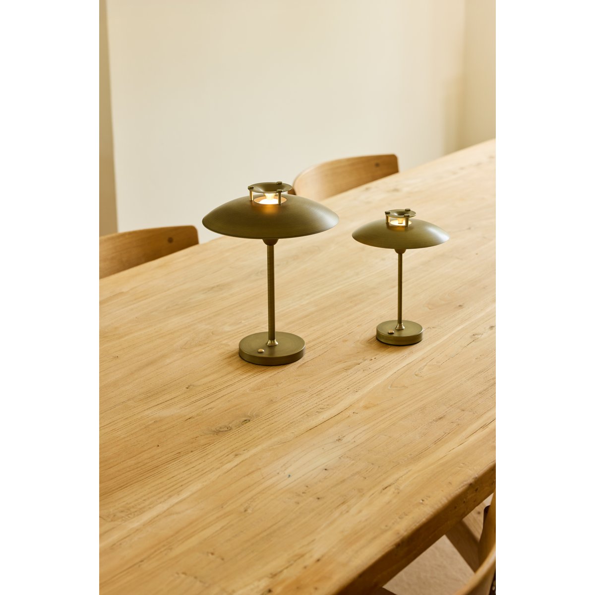 Lampe à poser nomade Mini Stepp 1-2-3 – Laiton antique