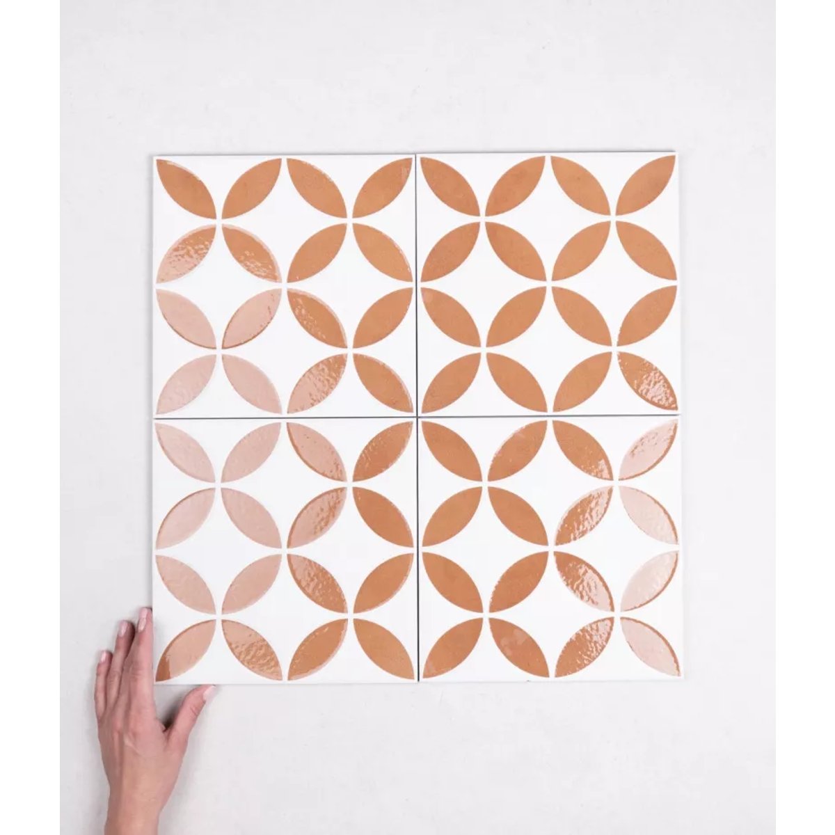 Carrelage Imitation Carreaux De Ciment 22,3x22,3 MAYARI Clay Petals