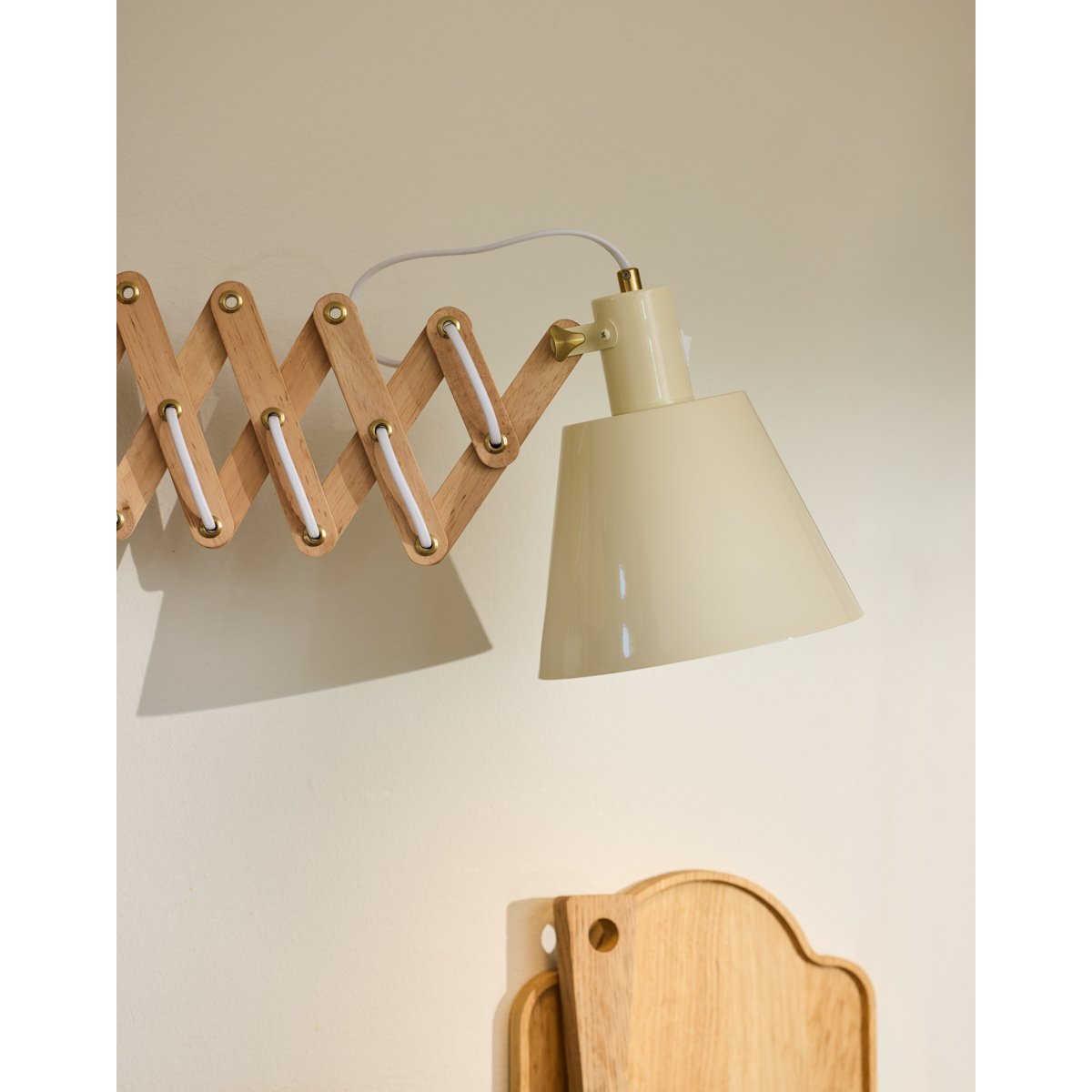 Suspension Vintage grand modèle – Crème
