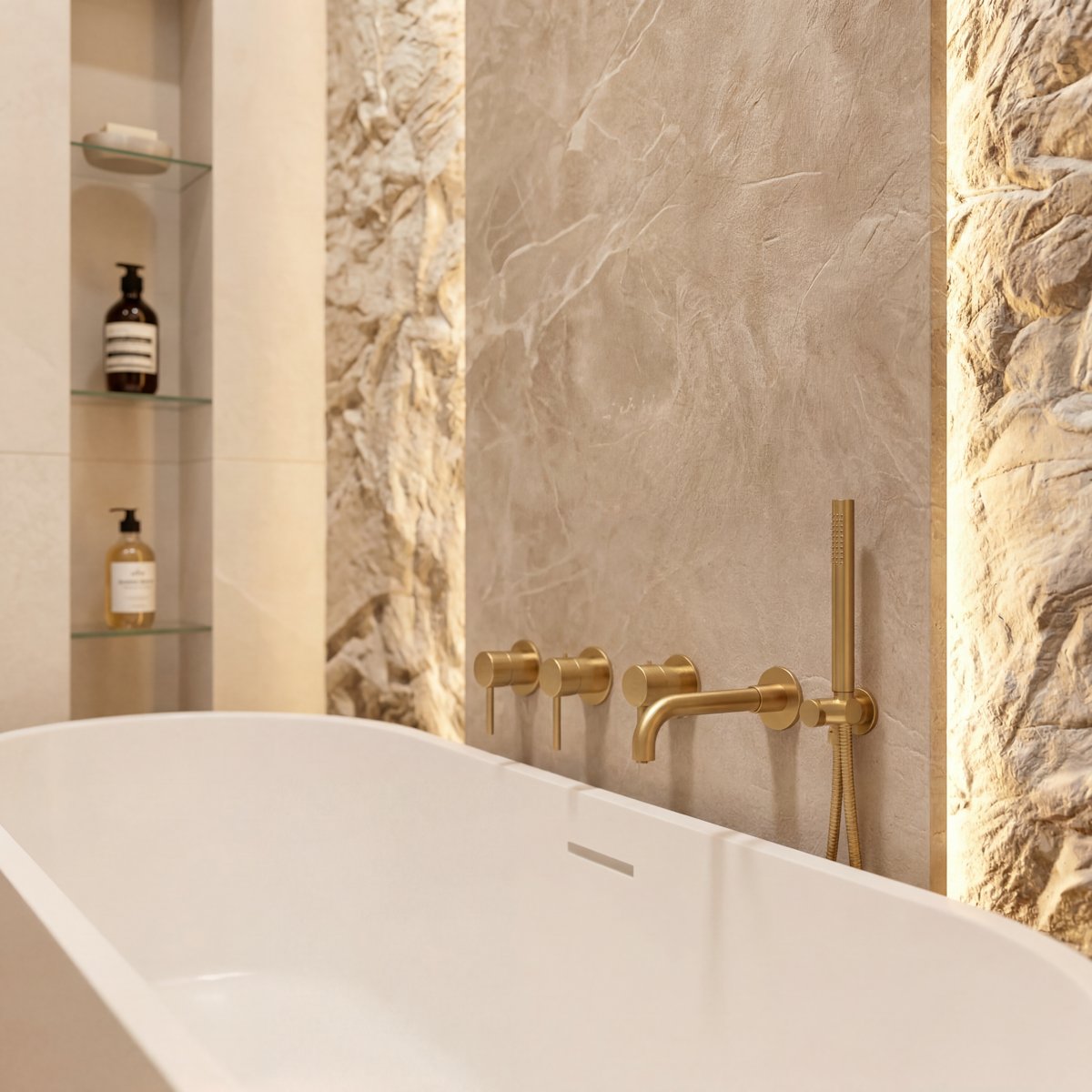 Ensemble de bain or brossé