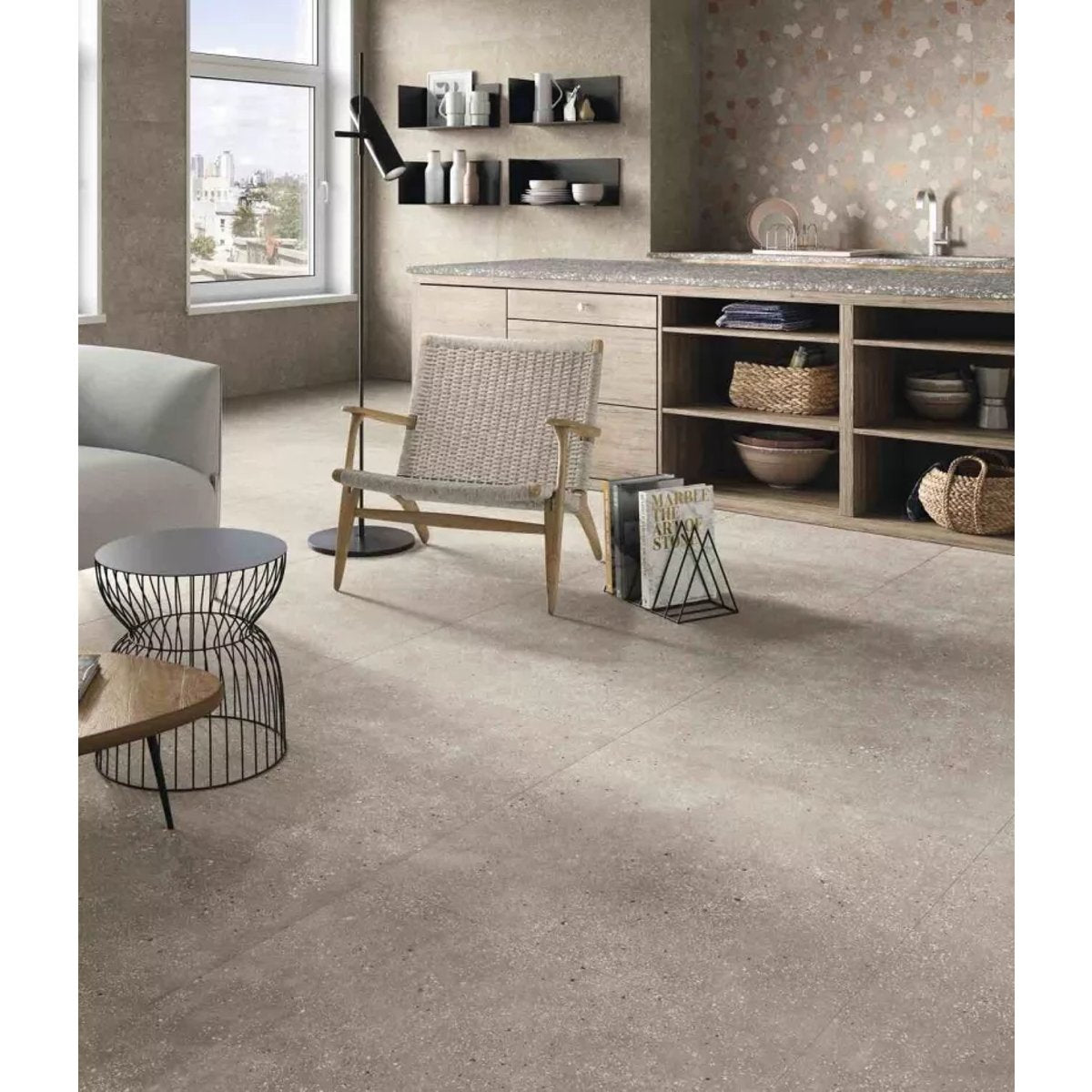 Carrelage Effet Terrazzo AMA 60x60 Rectifié Tortora