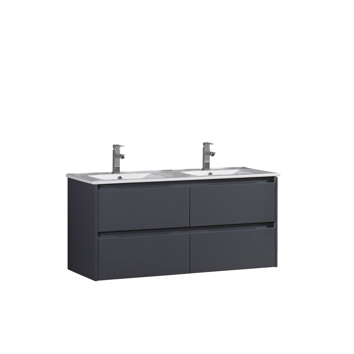 Ensemble salle de bain 120 cm gris laqué Aquadoli