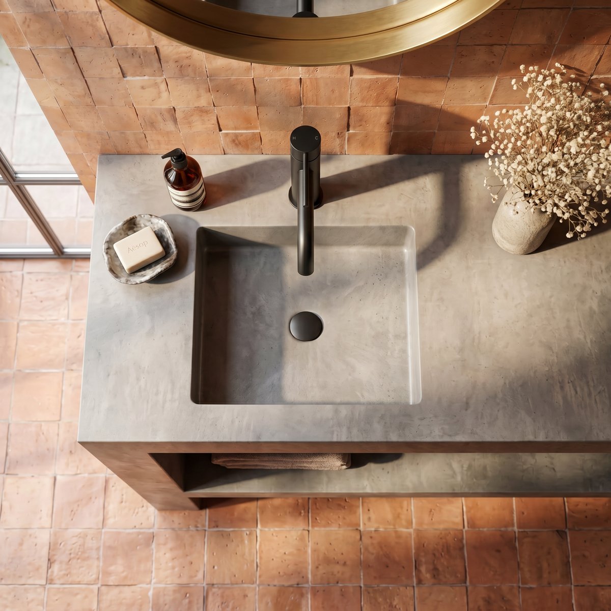 Mitigeur lavabo noir mate