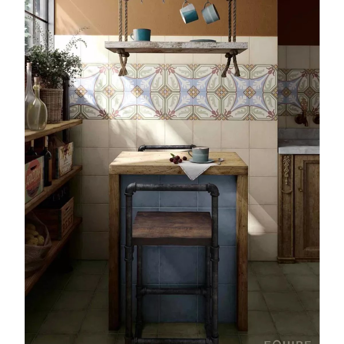 Carrelage Carreaux de Ciment ART NOUVEAU DECOR 20x20 Viena Colour