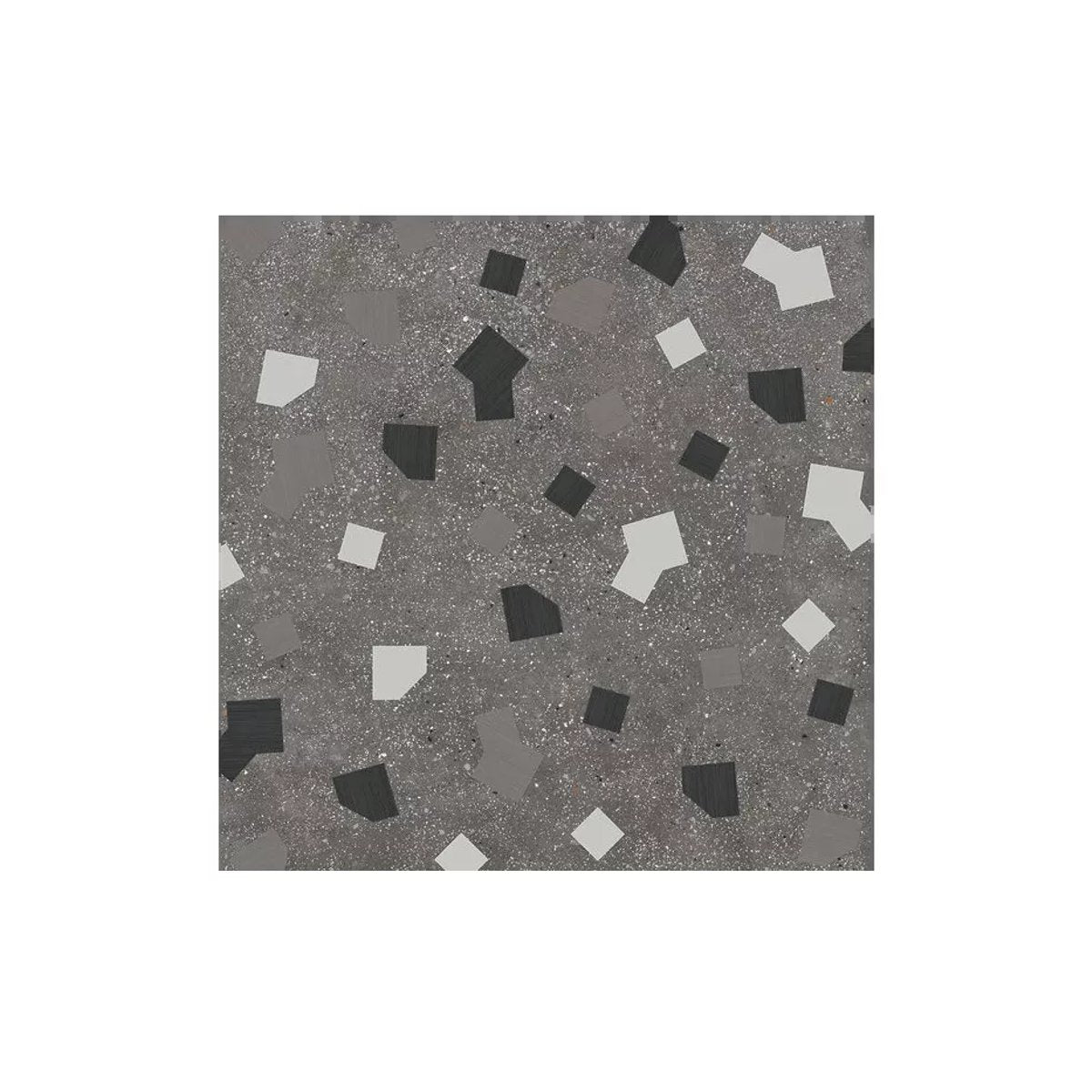 Carrelage Effet Terrazzo RICETTA 90x90 Rectifié Graphite