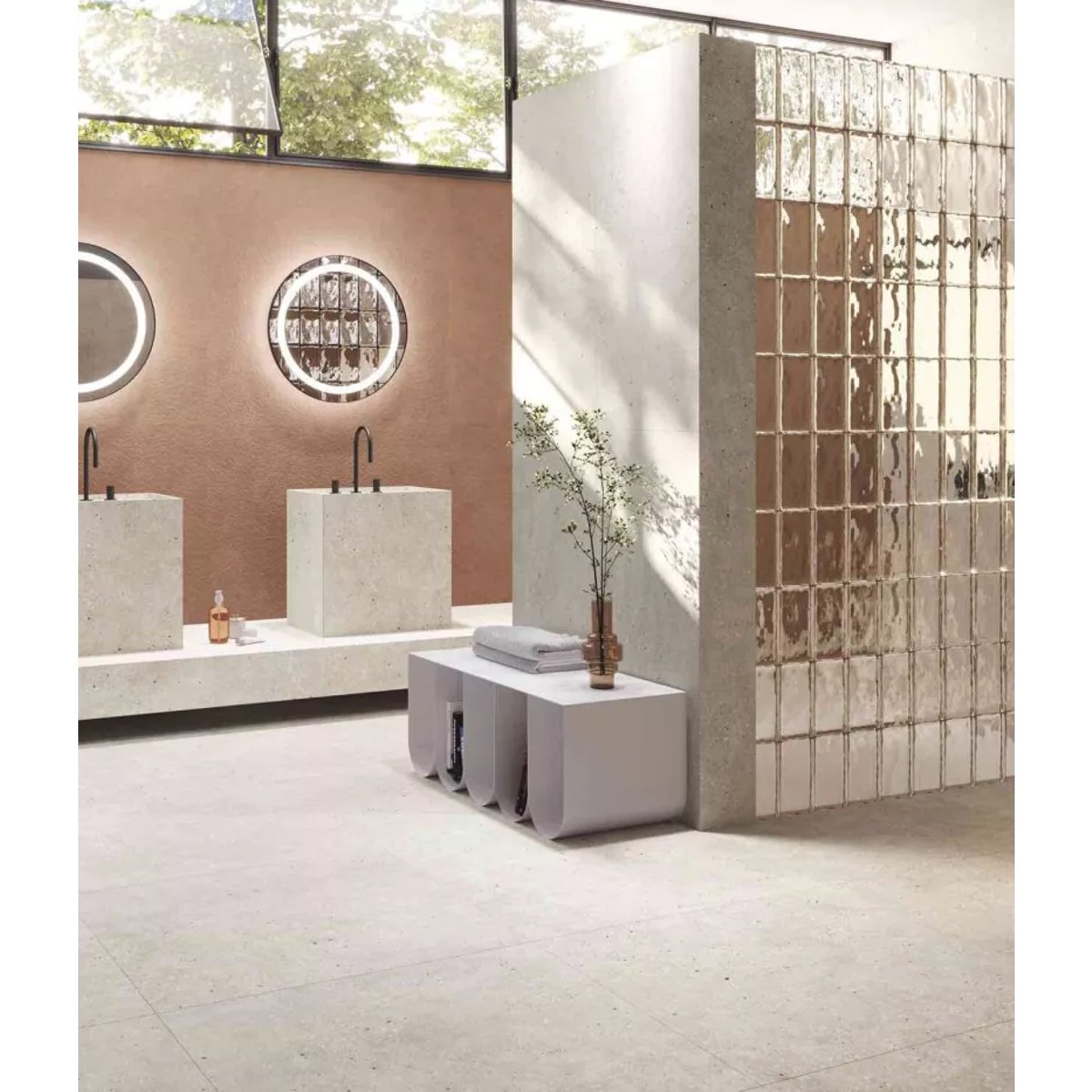 Carrelage Effet Terrazzo AMA 60x60 Rectifié Avorio