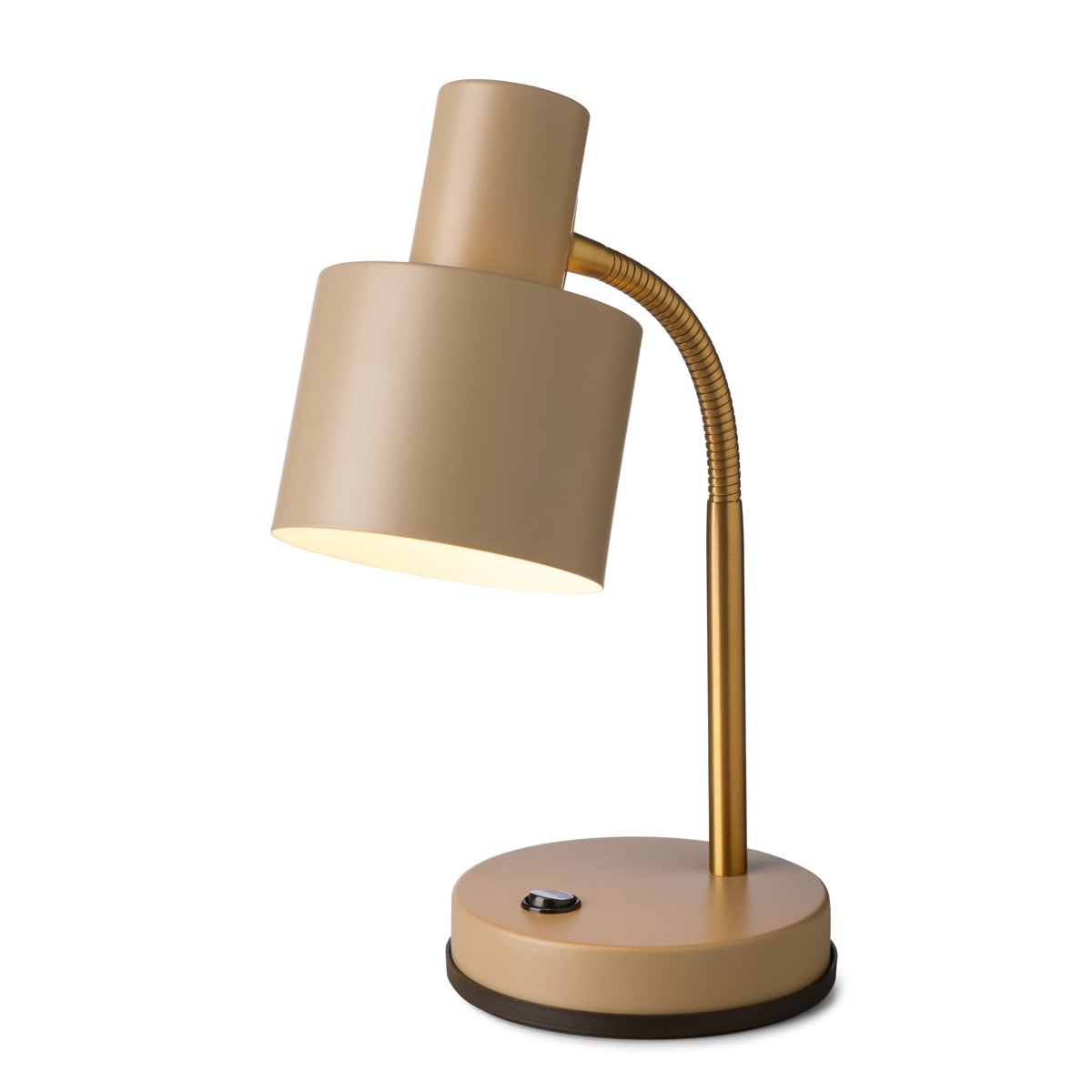 Lampe à poser Vogue E27 – Sable doux / laiton antique