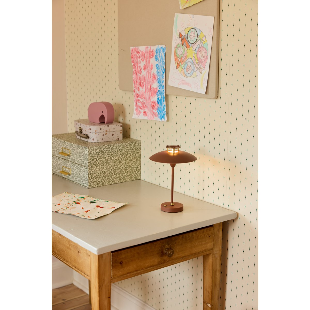 Lampe à poser nomade Mini Stepp 1-2-3 – Terracotta