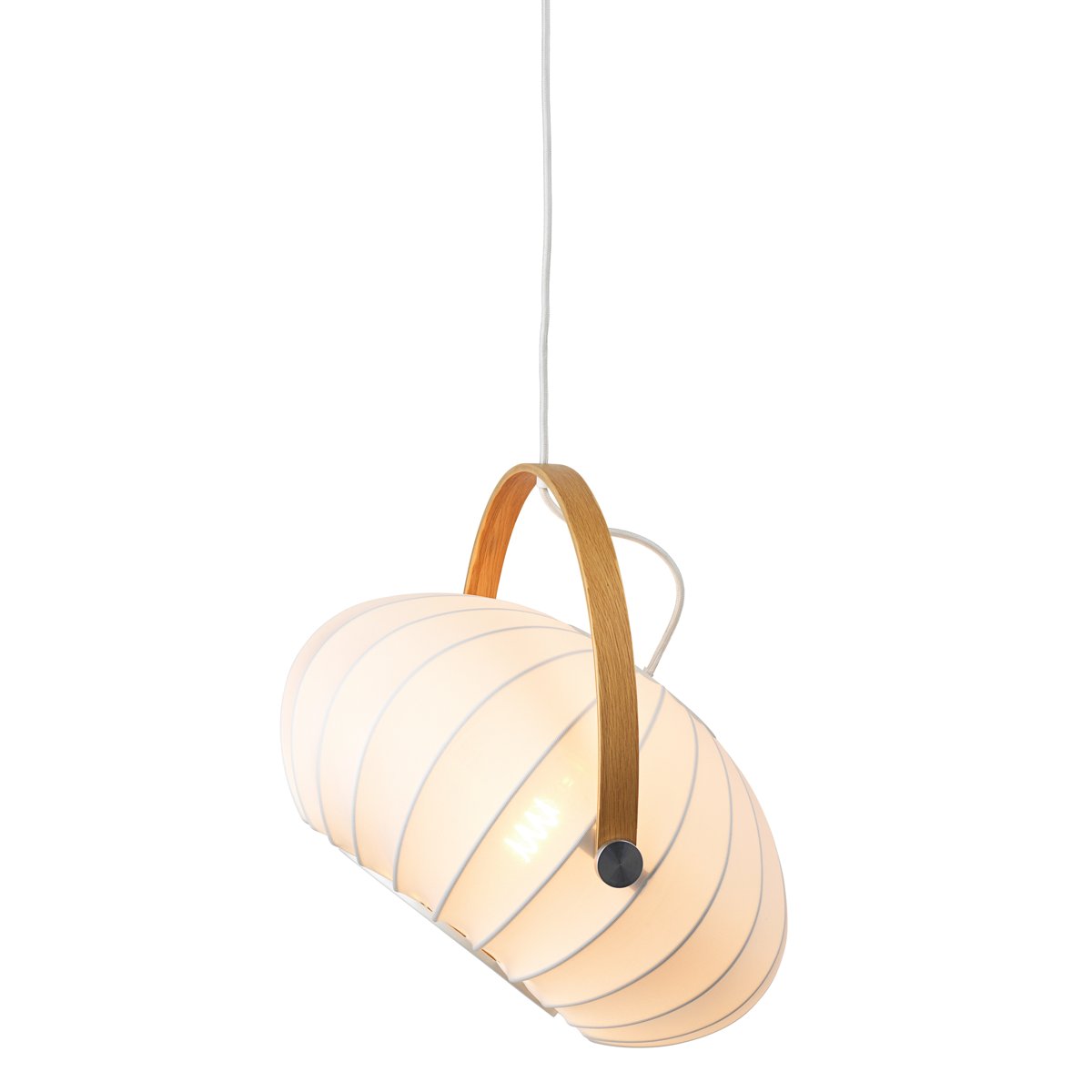 Suspension DC Textile Ø40 cm – Blanc satiné