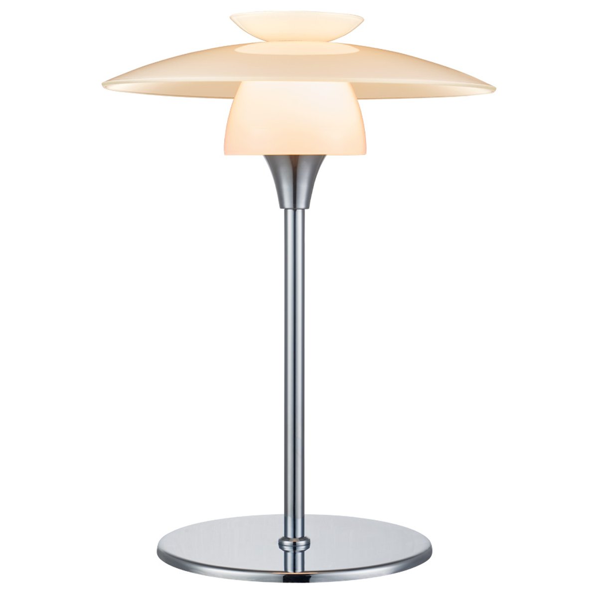 Lampe à poser Scandinavia Ø20 – Opale / chrome
