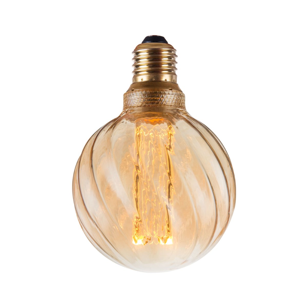 Ampoule Colors Twist 5 W Ø95 mm, variateur 3 niveaux à mémoire – Ambre