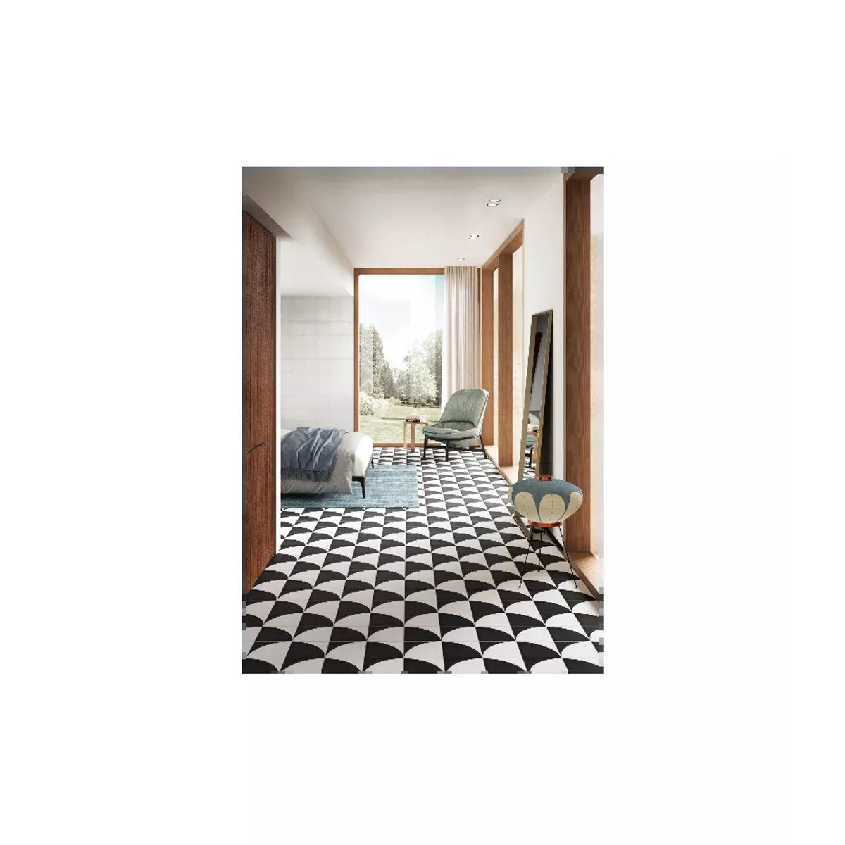 Carrelage Imitation Carreaux De Ciment 20x20 SCENARIO Tappeto 2A Nero