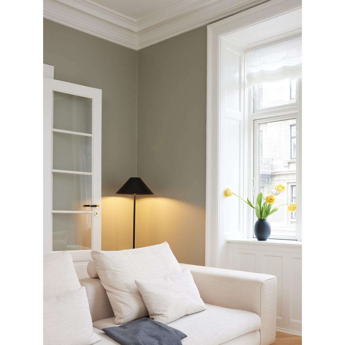 Lampadaire Hygge Ø40 cm, hauteur 140 cm – Noir graphite