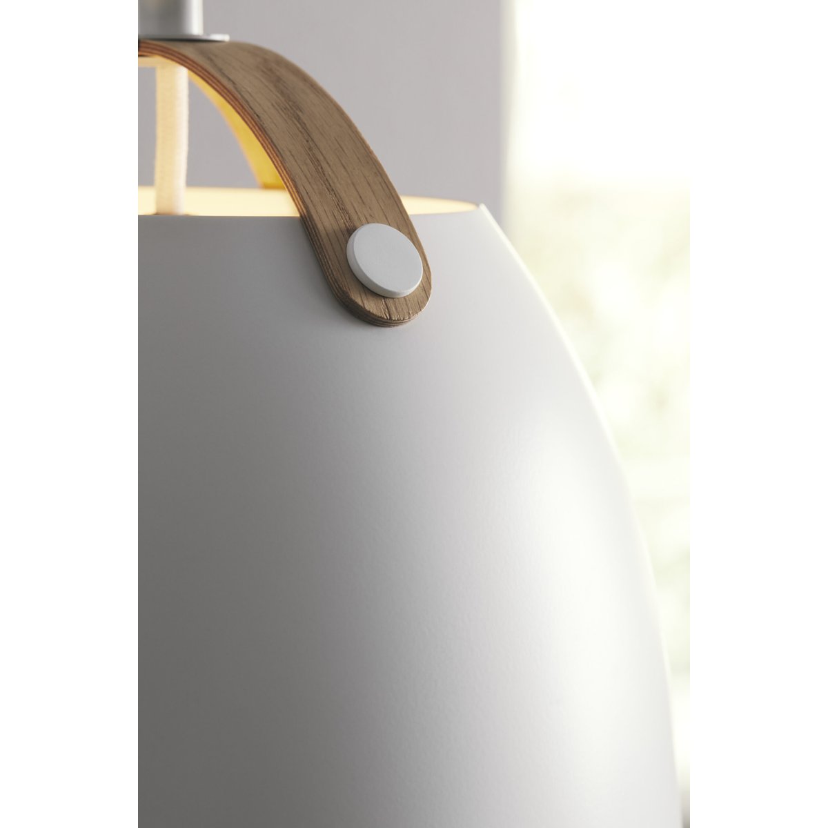 Suspension Oslo Ø40 – Blanc / chêne