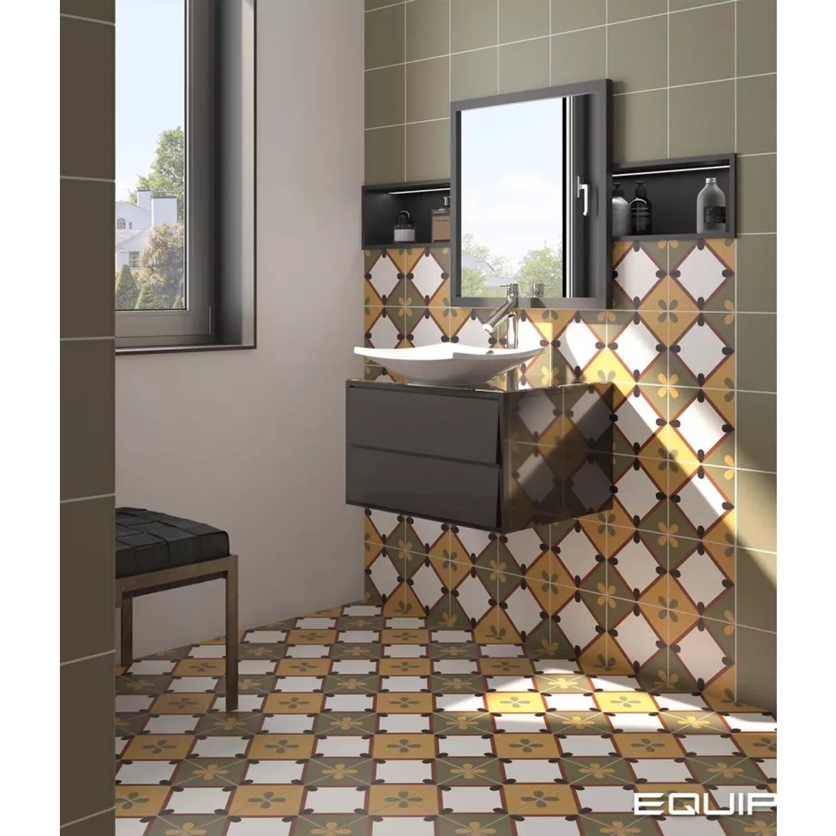 Carrelage Carreaux de Ciment BAUHOME 20x20 Korola Warm