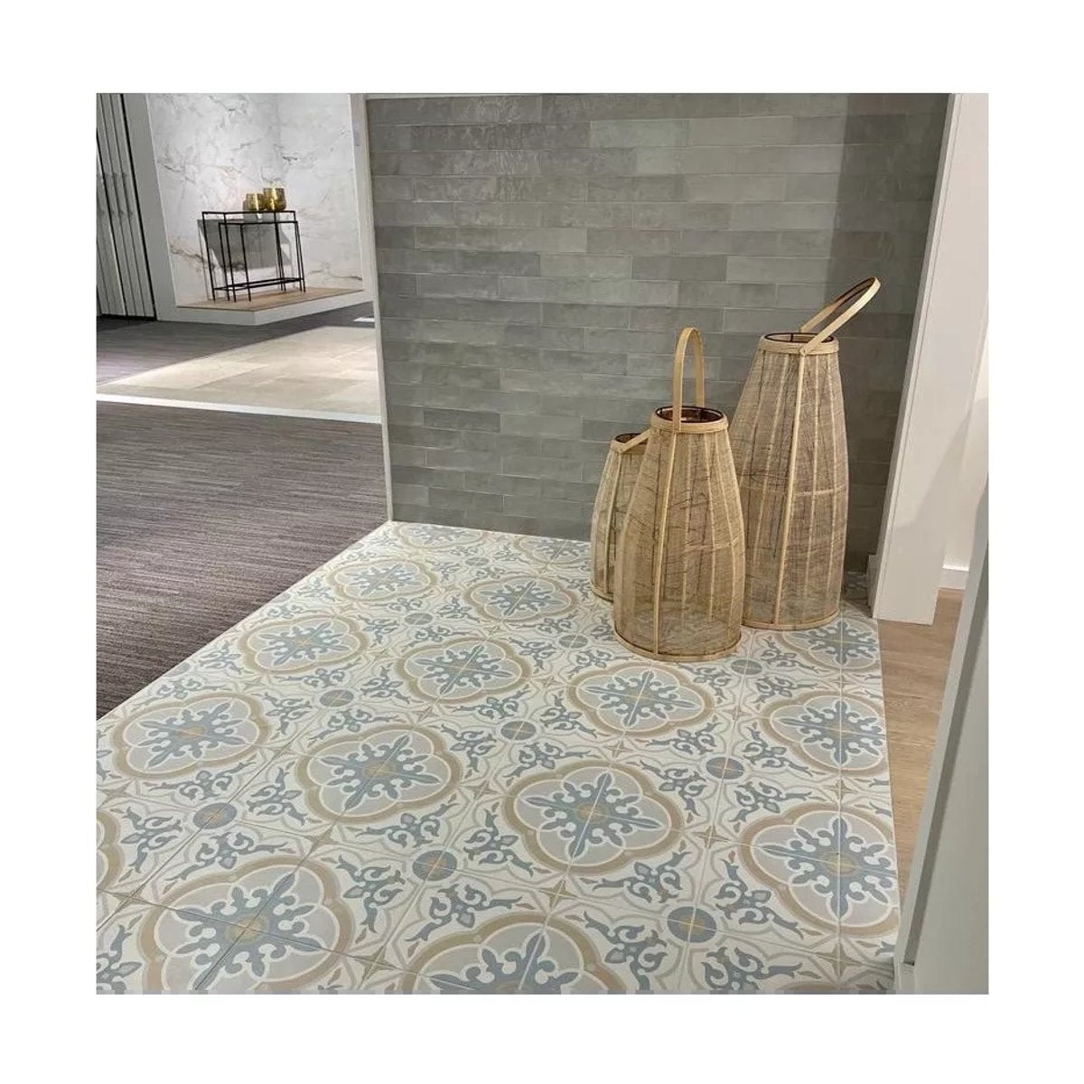 Carrelage Carreaux de Ciment LA MADELEINE 20x20 Gaetine Bleu