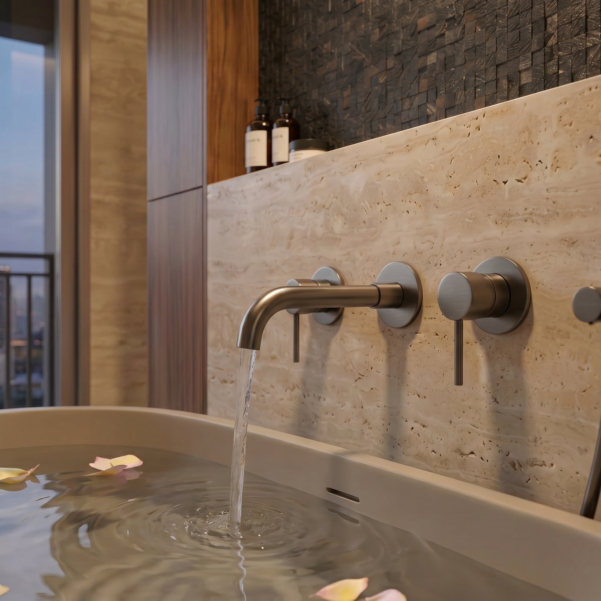 Ensemble de bain gris brossé