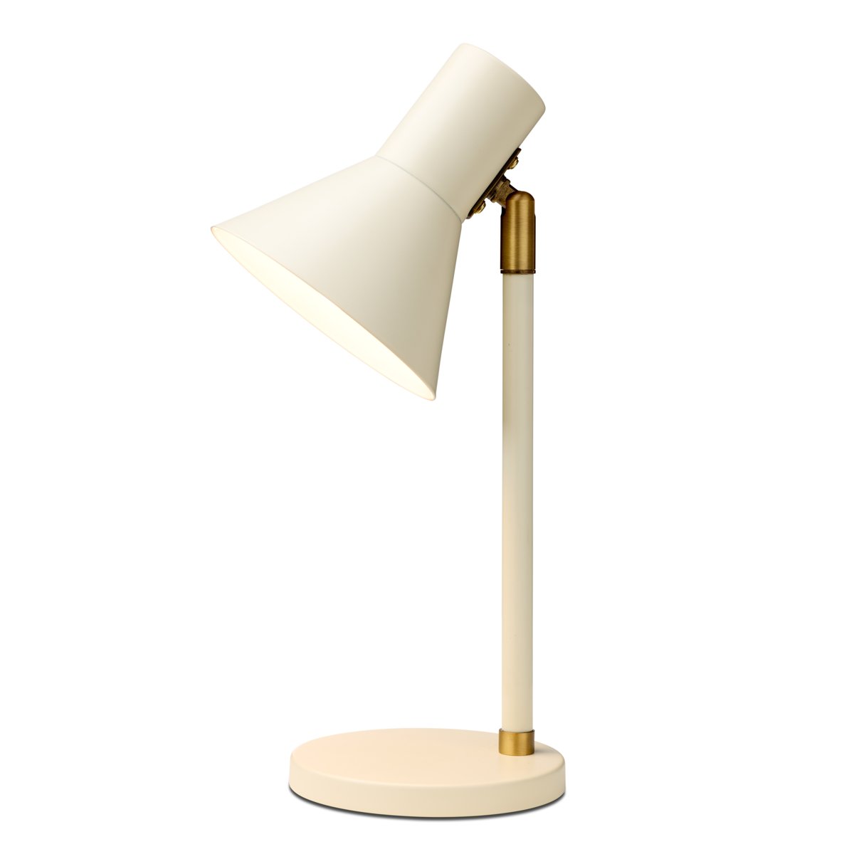 Lampe à poser Style E27 – Crème / laiton antique