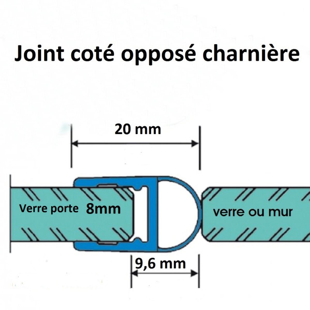 Portes de douche doubles en verre trempé 8mm sur mesure SALOON - Chromé