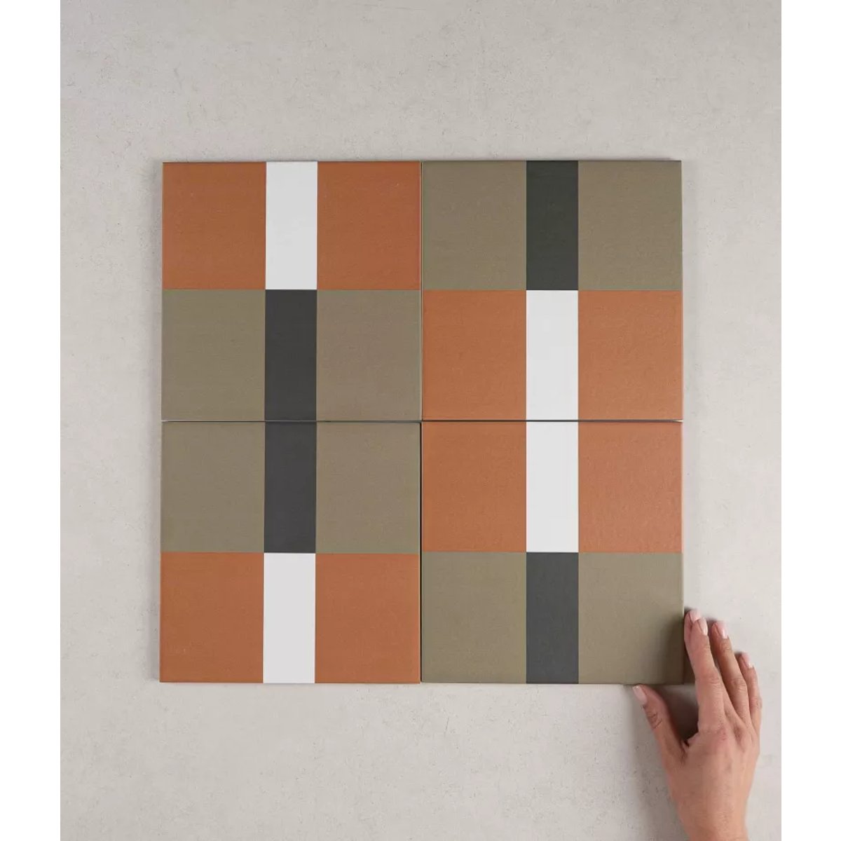 Carrelage Carreaux de Ciment BAUHOME 20x20 Band Warm