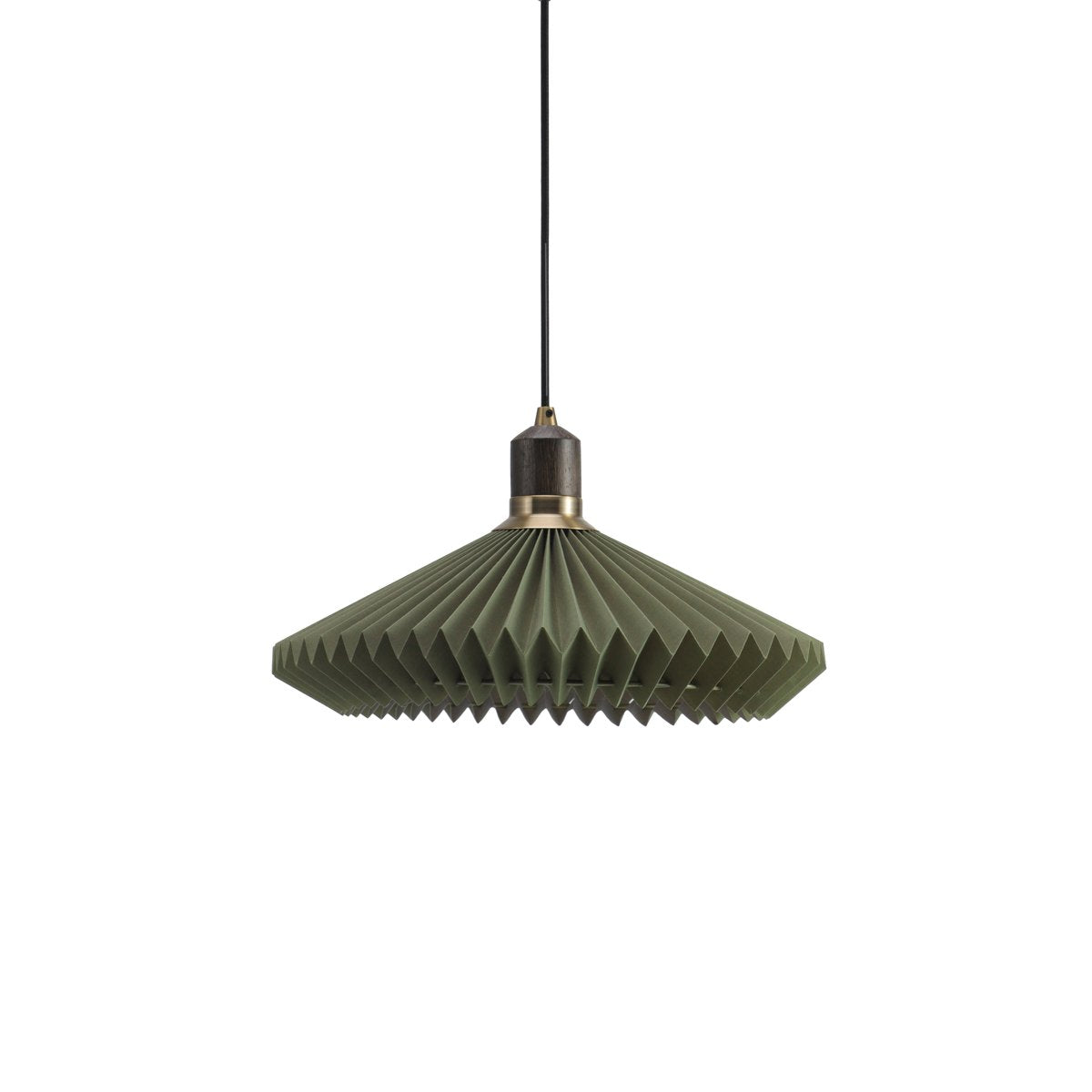 Suspension Paris Ø40 cm – Vert forêt, câble noir