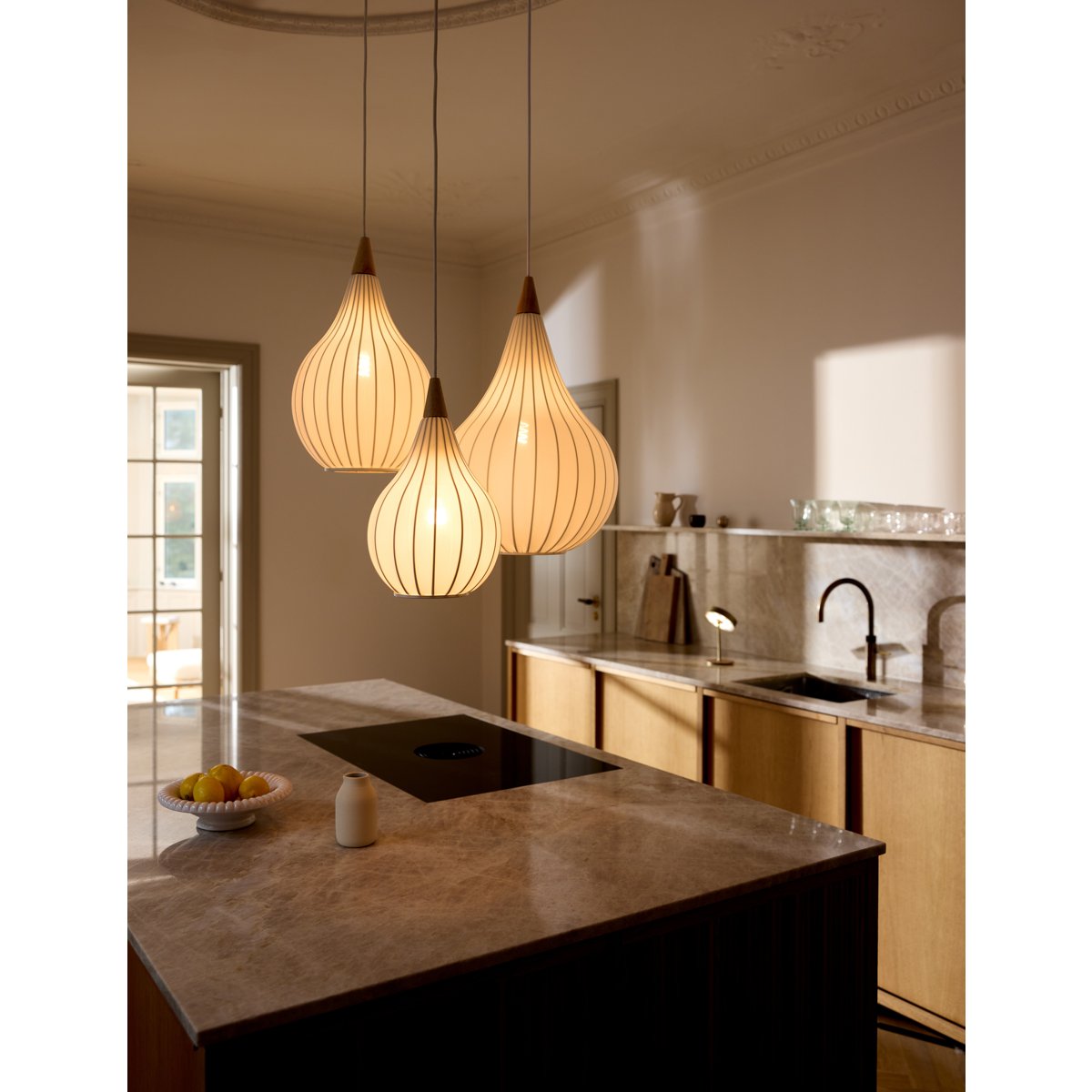 Suspension Drops Textile Ø30 – Blanc