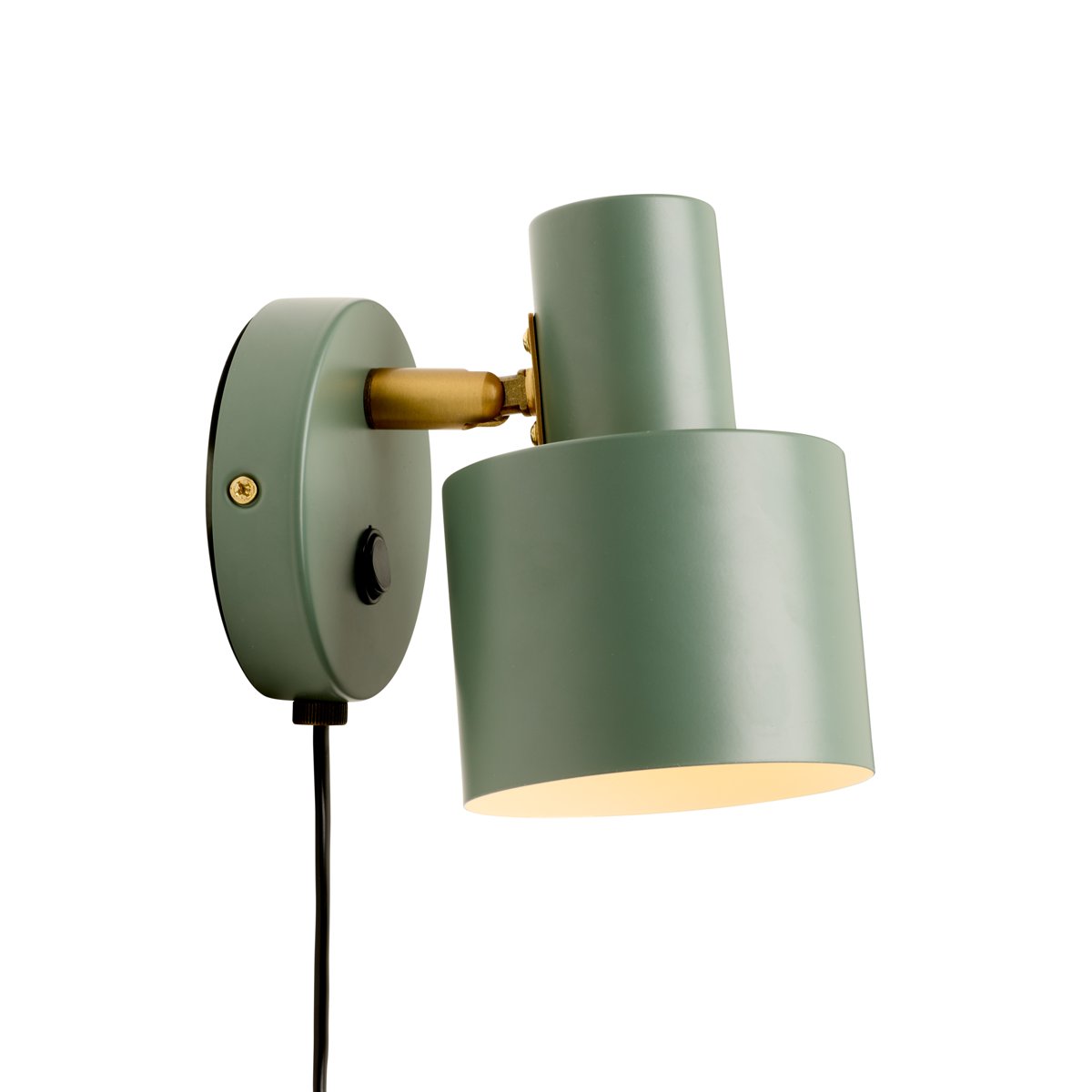 Applique Vogue E27 – Eucalyptus doux / laiton antique